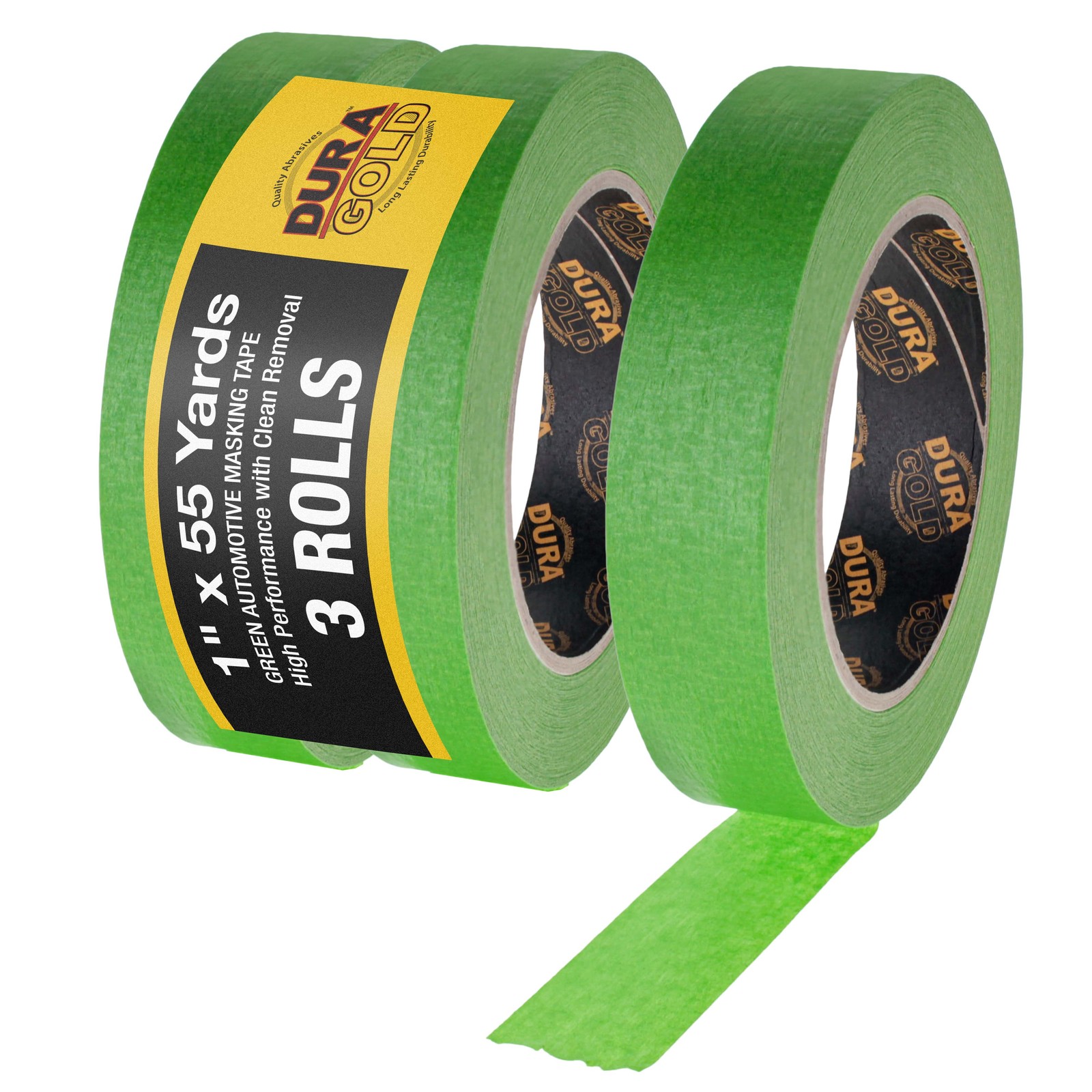 1 Inch (24mm x 55 Yards) Automotive Masking Tape, 3 Rolls - Heat Resistant