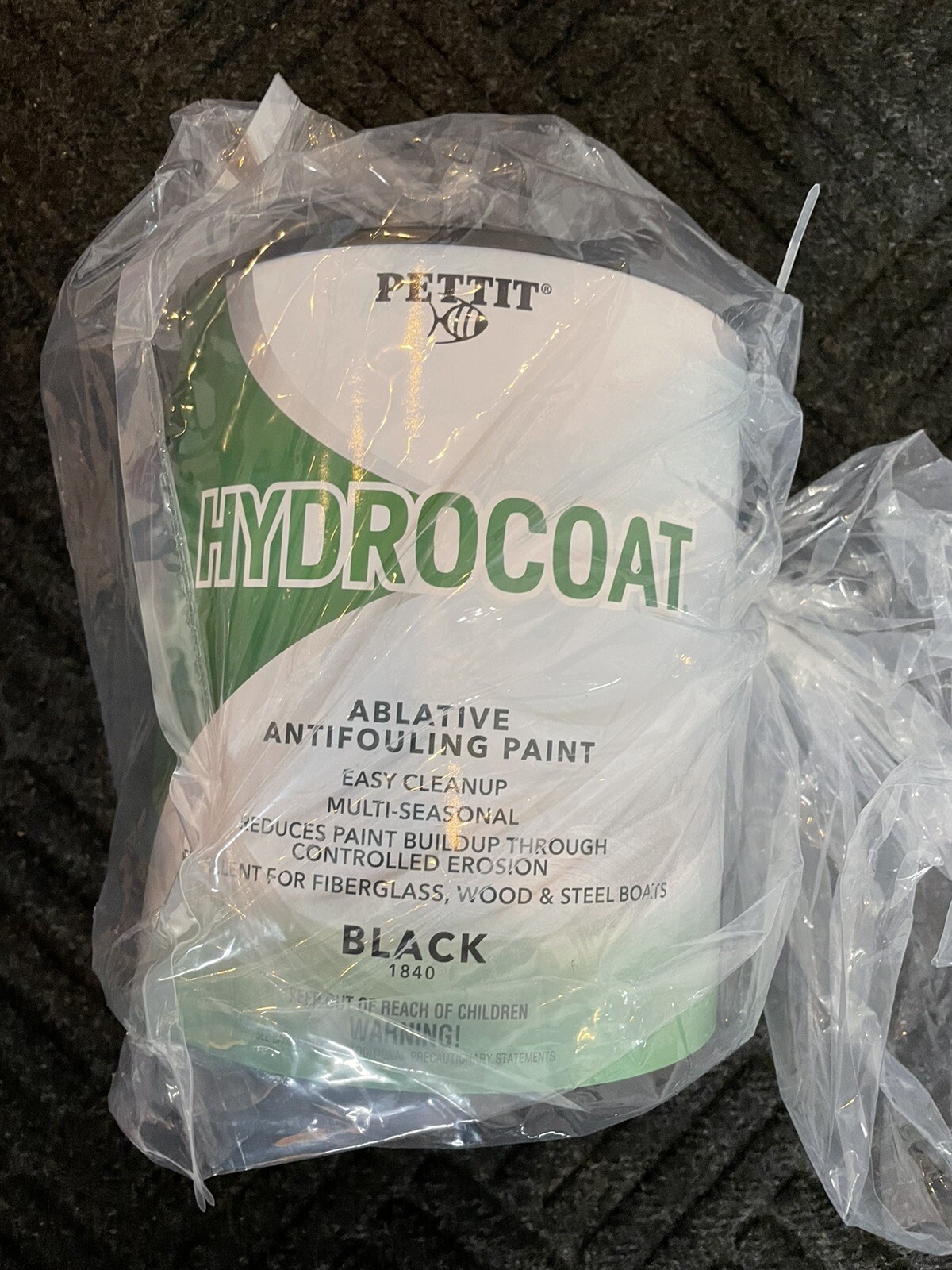 Hydrocoat Antifouling Paint, Black, Gallon 1184006