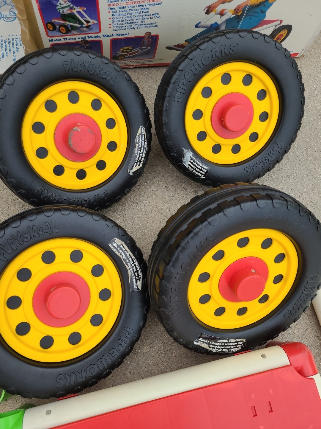 Vintage 1986 Playskool Pipeworks 1000 Basic Set Building Toy Broken Pieces