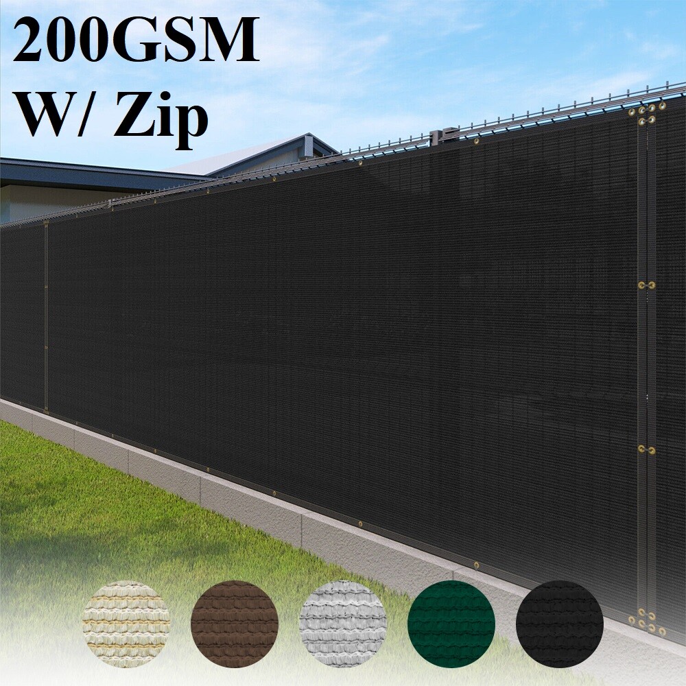 200GSM Fence Privacy Screen Cover Mesh 4' 5' 6' 8' x 50' Black Green Beige Brown