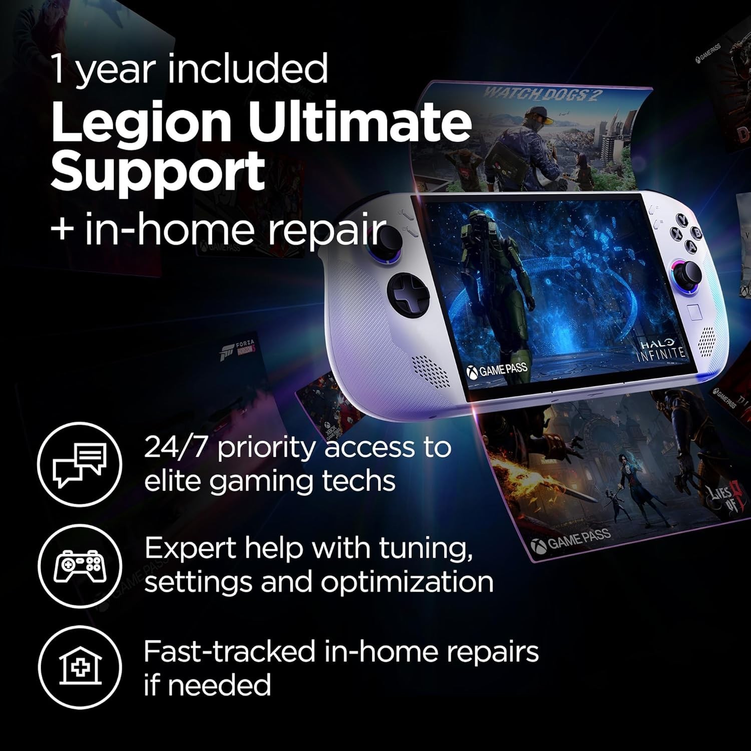 Lenovo Legion Go S 2025 Ryzen Z2 Go 16GB 512GB 8" 120Hz Gaming Console White