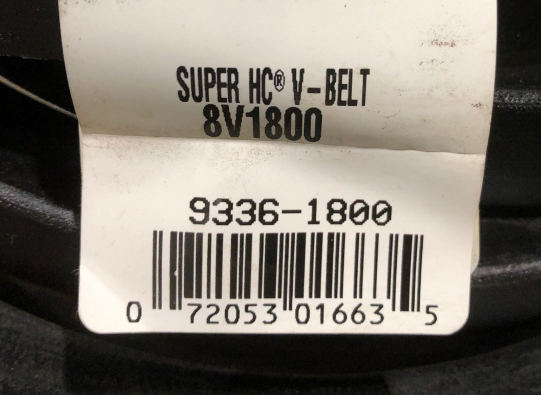 New Gates 8V1800 Super HC Narrow Section Wrapped V Belt 9336-1800 - No Box
