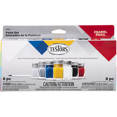 Testors Enamel Paint Sets, 8 pc