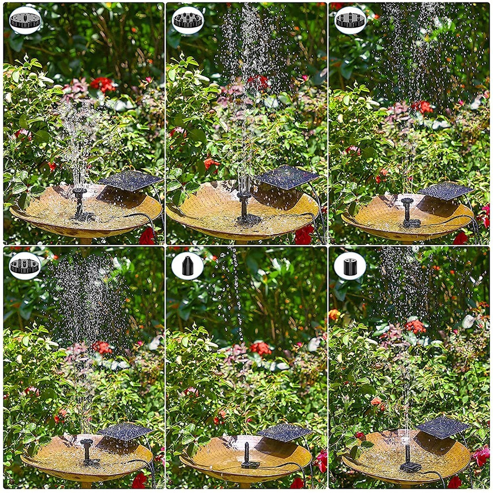Solar Power Fountain Floating Water Pump for Bird Bath Pond Pool