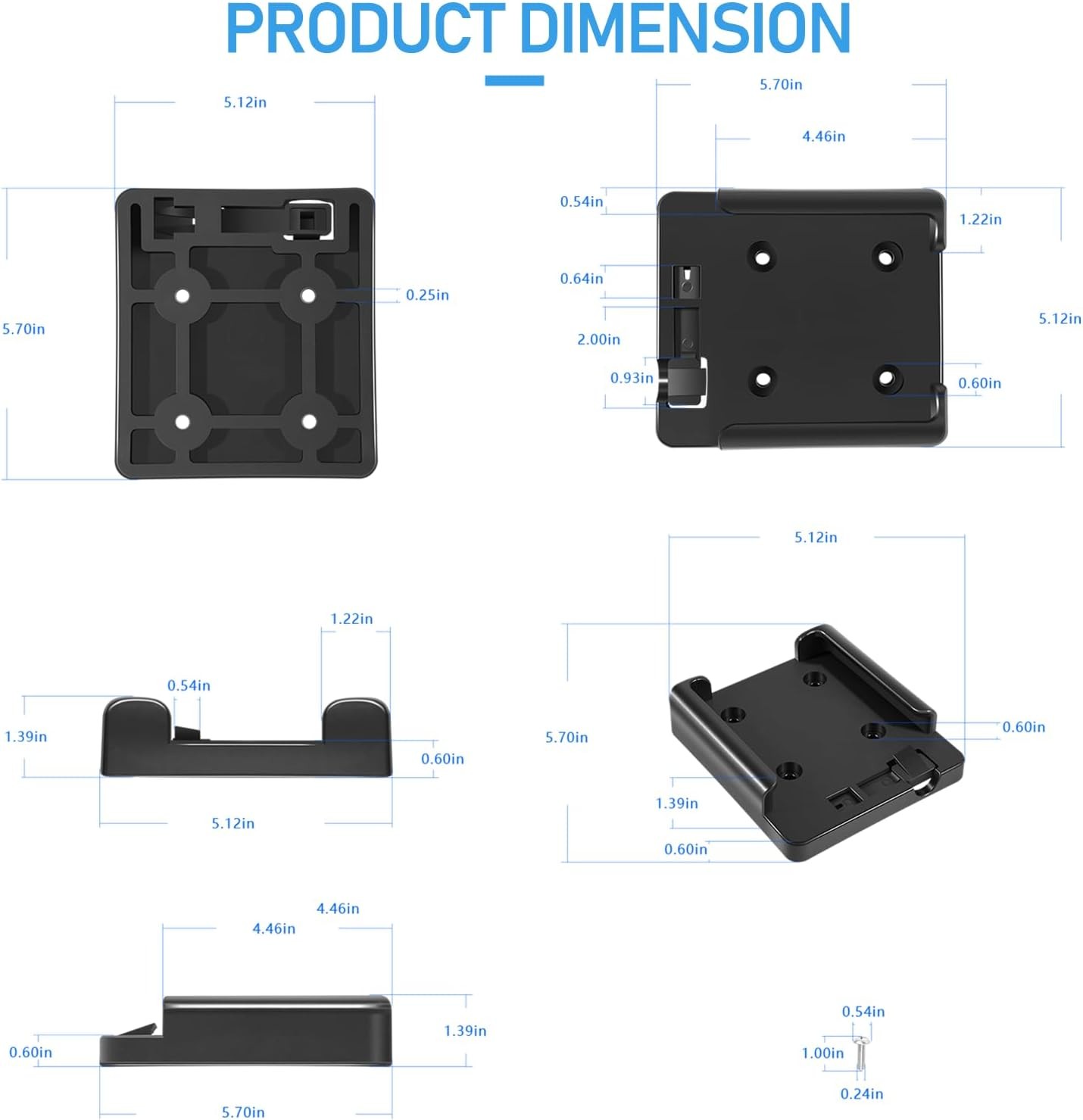 2207001 Tab Lock Mount Base for Cannon Downriggers Leagy Easi-Troll, Sport-Troll