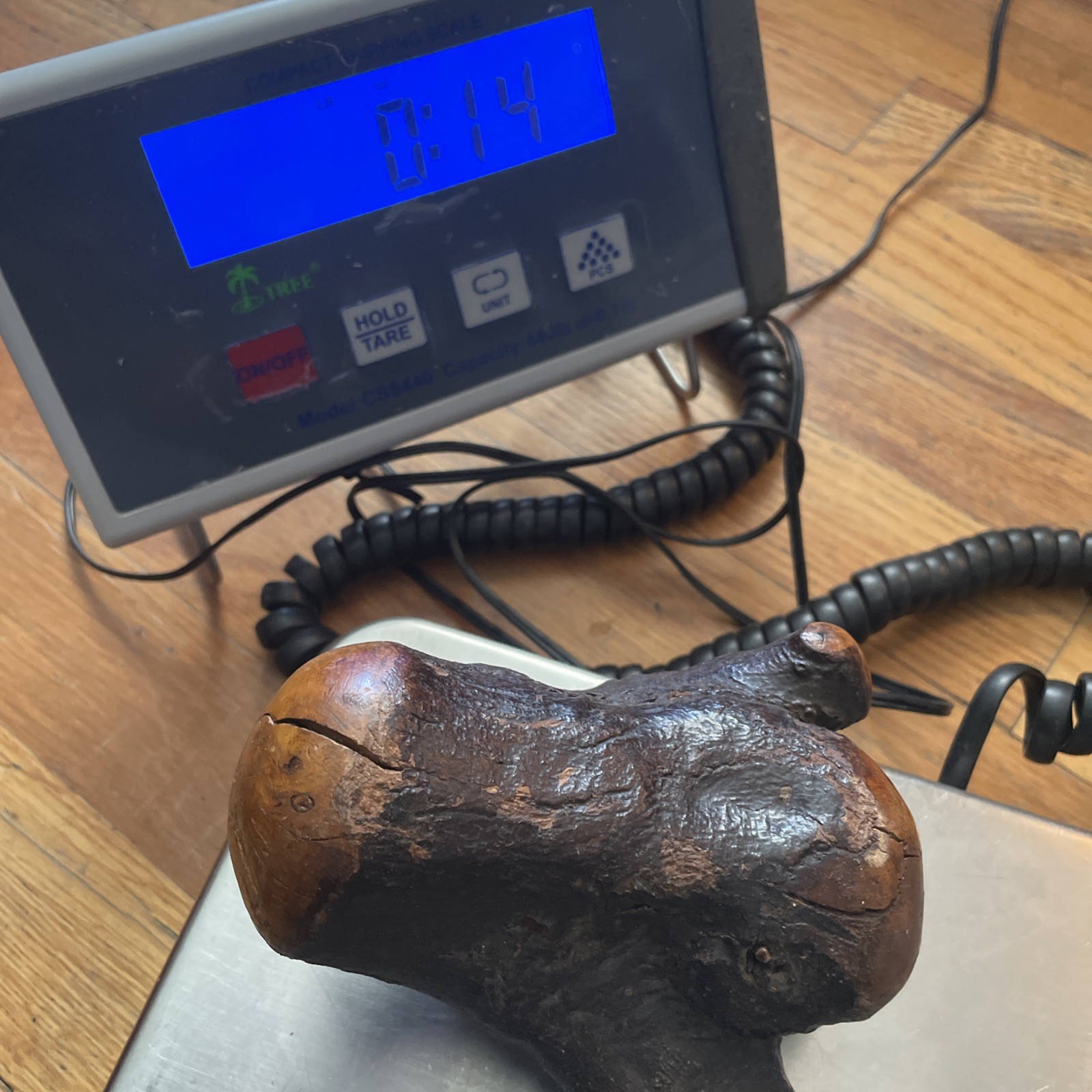 Native American Indian Burl Wood War Club Antique Rare 19” Artifact Weapon