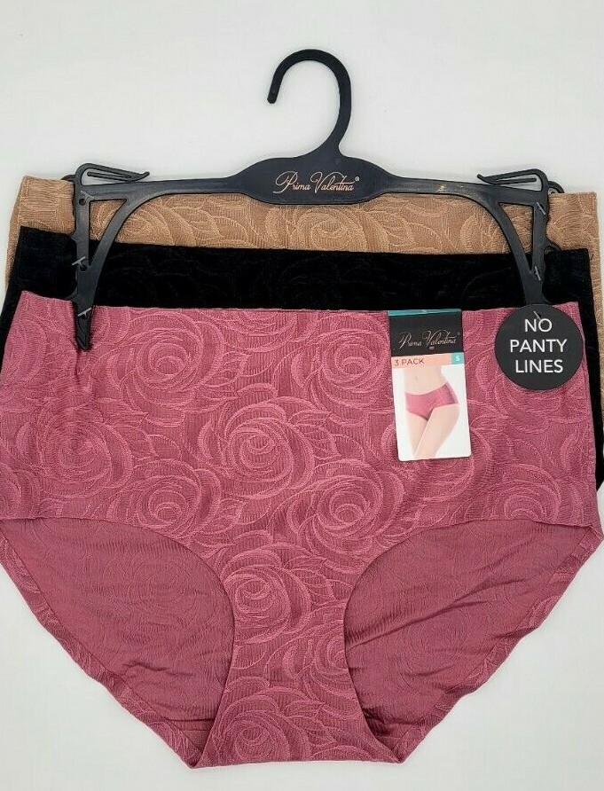 PRIMA VALENTINA MICROFIBER NO PANTY LINES BRIEF PANTIES, Small, M, L, XLarge