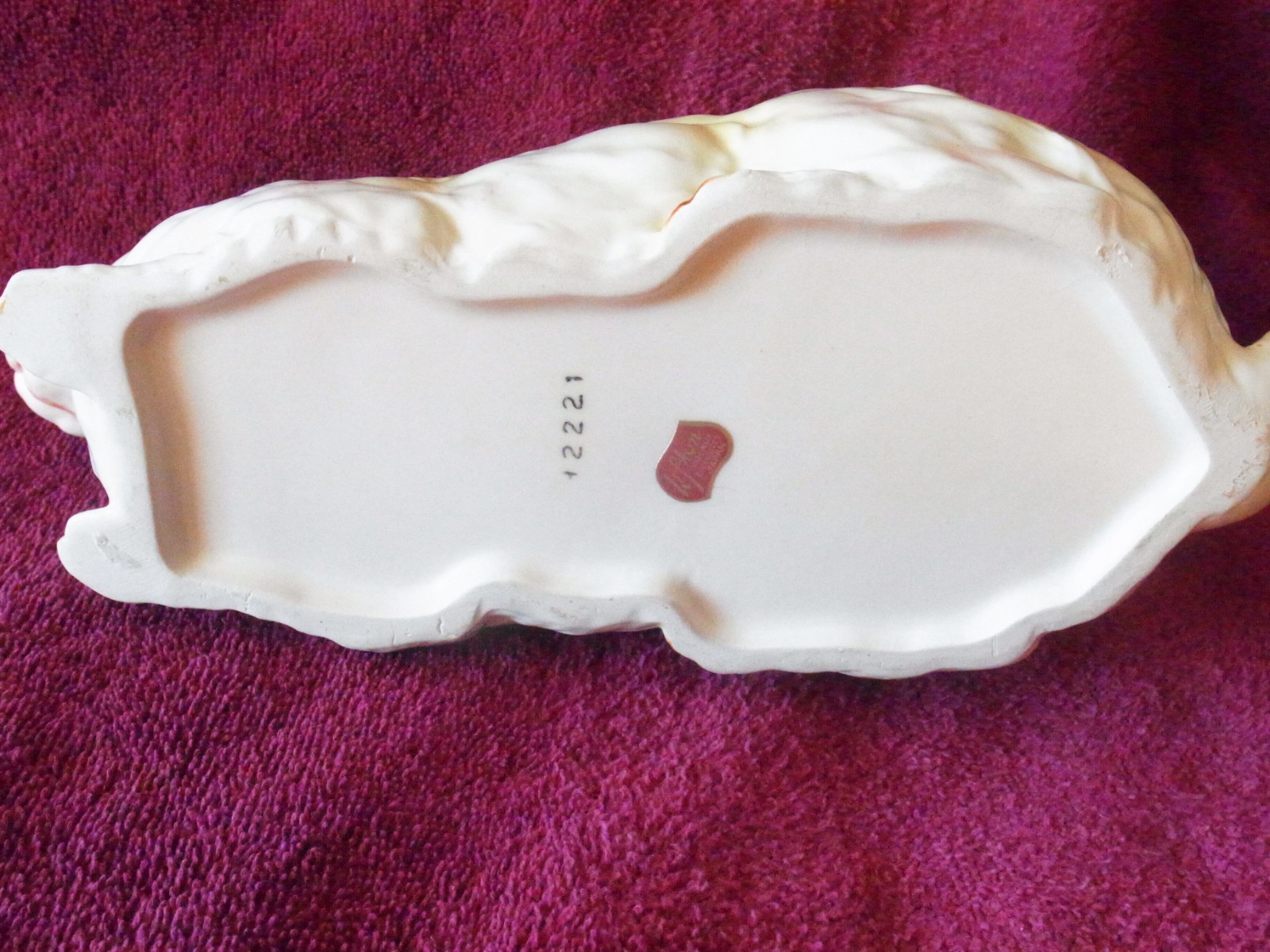 VHTF Vintage Lefton White Bunny Rabbit w/ Pink Eyes 10" Planter-Orig Label-EXC