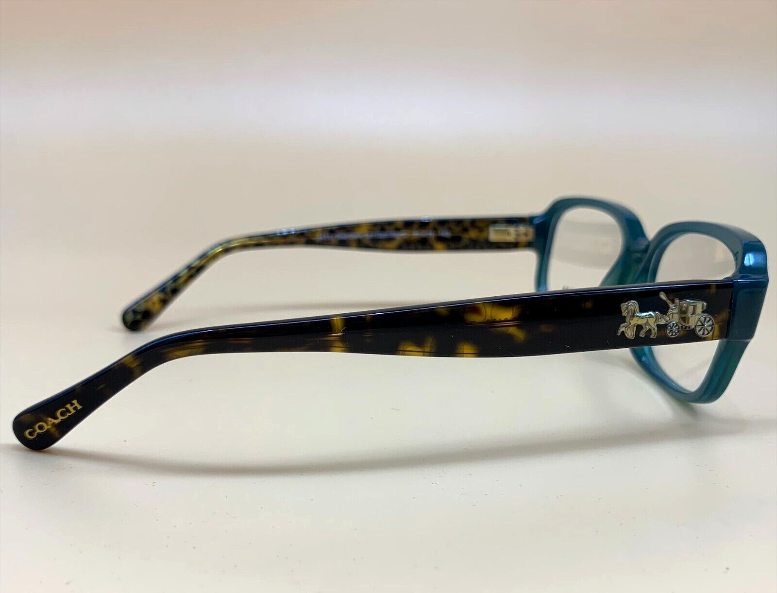 Coach HC 6105 5451 Eyeglasses Teal/Dark Tort Gold 51-15-140 !NO CASE!