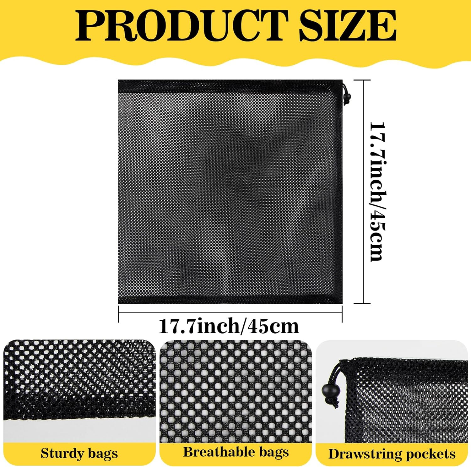 4PCS Pump Filter Mesh Bag – 17x17 in Pond Pump Barrier Bag for Pool, Aquarium