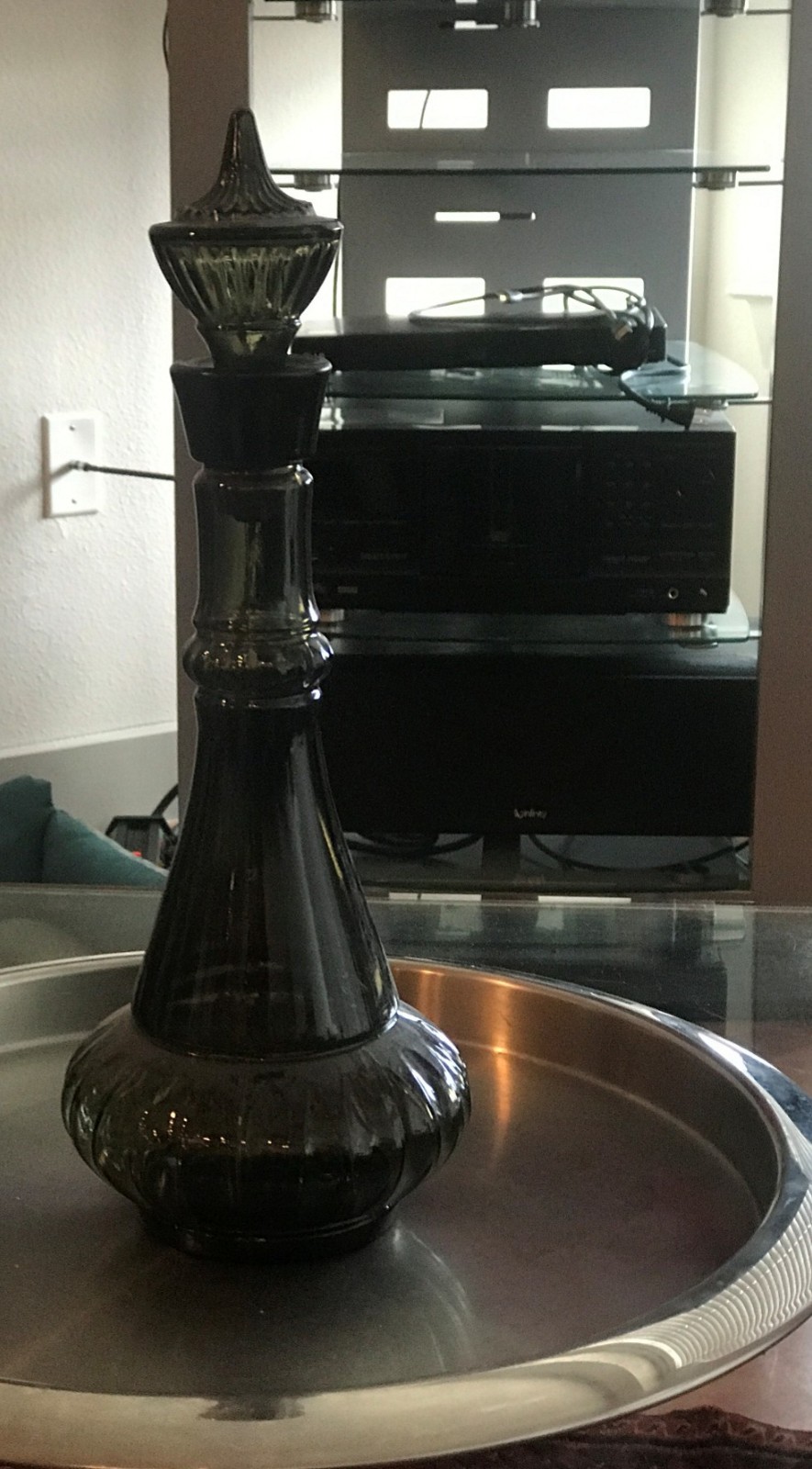 Gorgeous VTI Manufacturing 6-Shelf Glass & Silver-framed Audio Rack Stand - USED