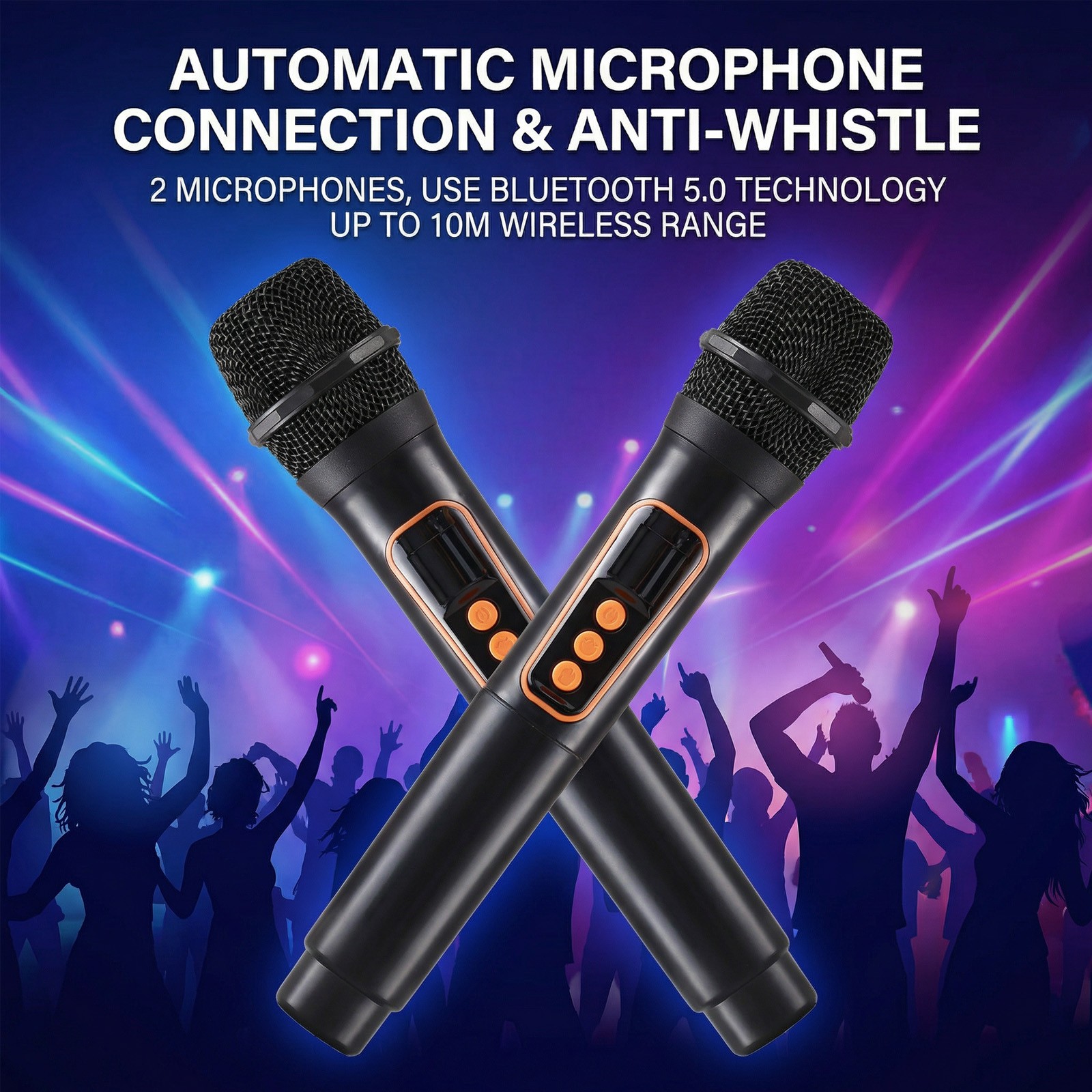 15,000W Dual 15" Bluetooth Speaker Subwoofer Heavy Bass Sound System Party & Mic