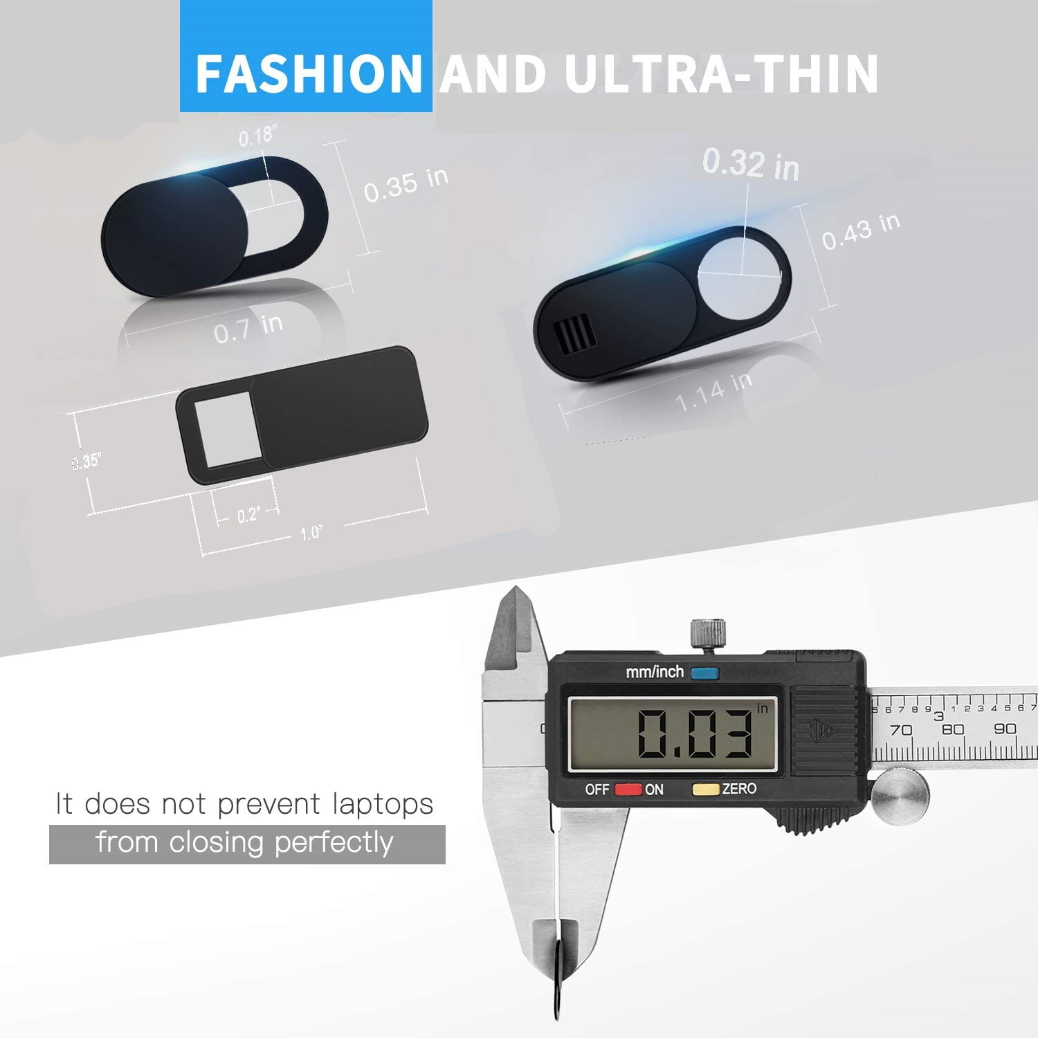 6PCS Large Medium Small WebCam Cover Slide Camera Privacy Security Protect