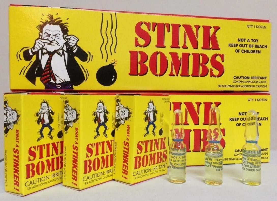 36 Stink Bombs - Stinky Glass Gag Prank Fart Joke (1 case of 36)