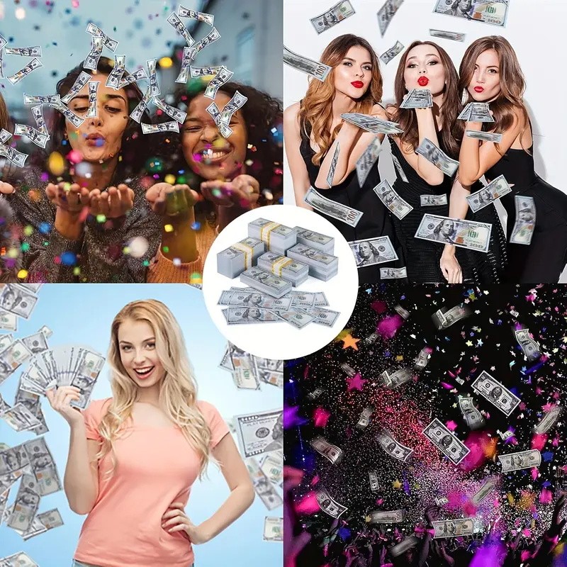 200 PCS Prop Fake Toys Money BANK GAMES CASH PAPER 100 DOLLAR BILLS $ US Toys