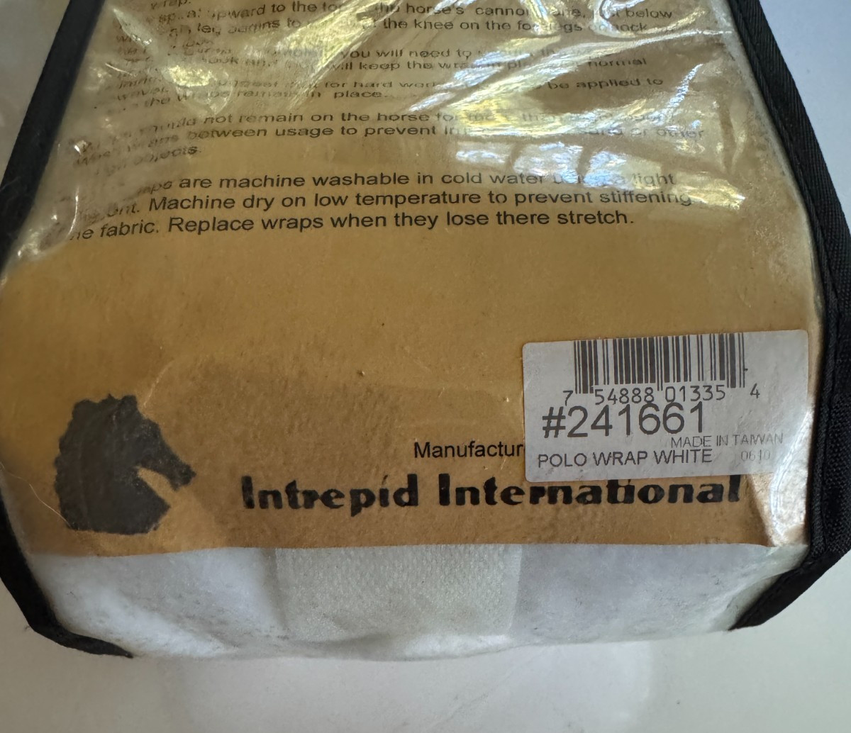 Polo Wraps White Set of 4 Horse Leg Wraps NEW - FREE SHIPPING