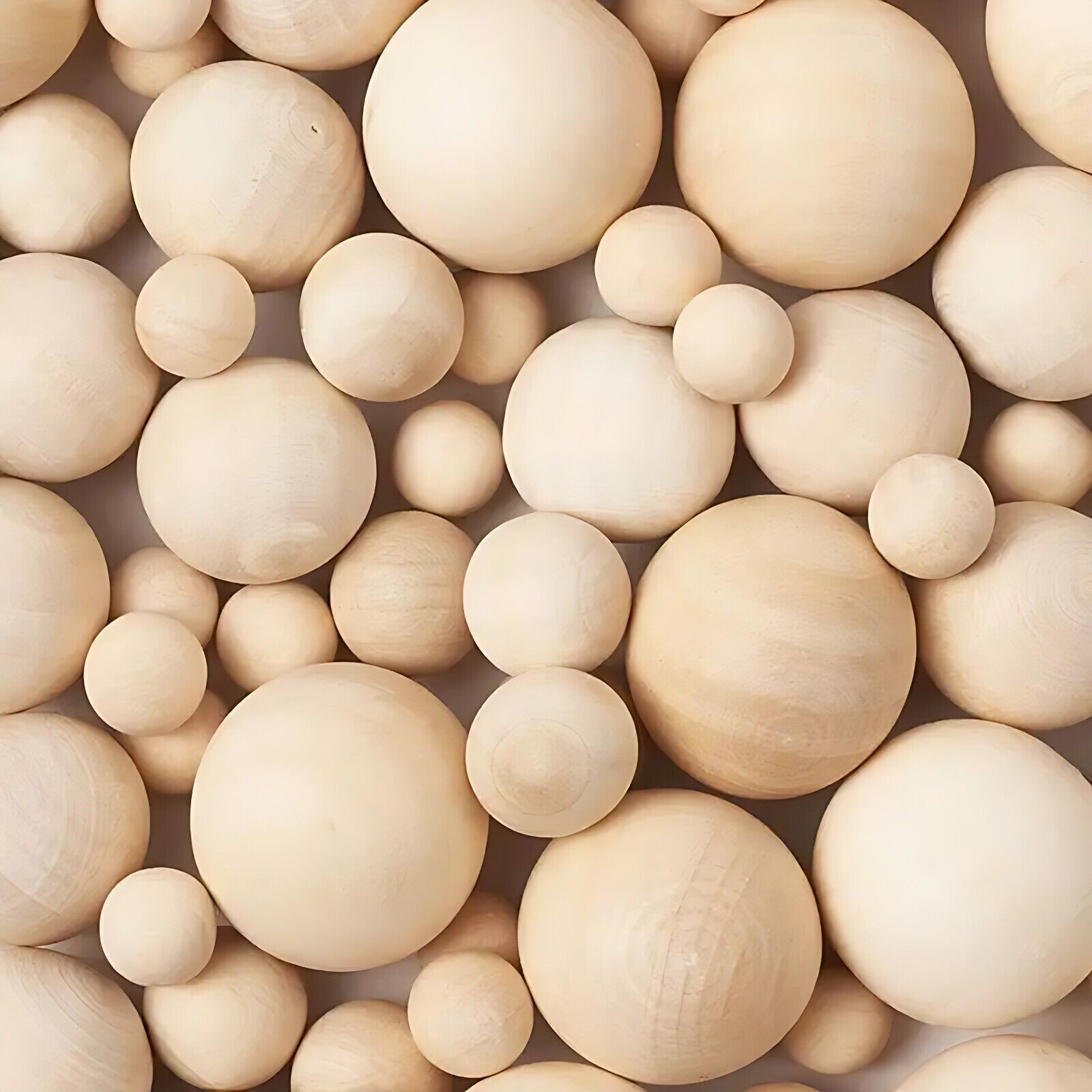 6mm 8mm 10mm to 90mm Natural Wooden Craft Wood Balls Sphere Round Craft Supplies