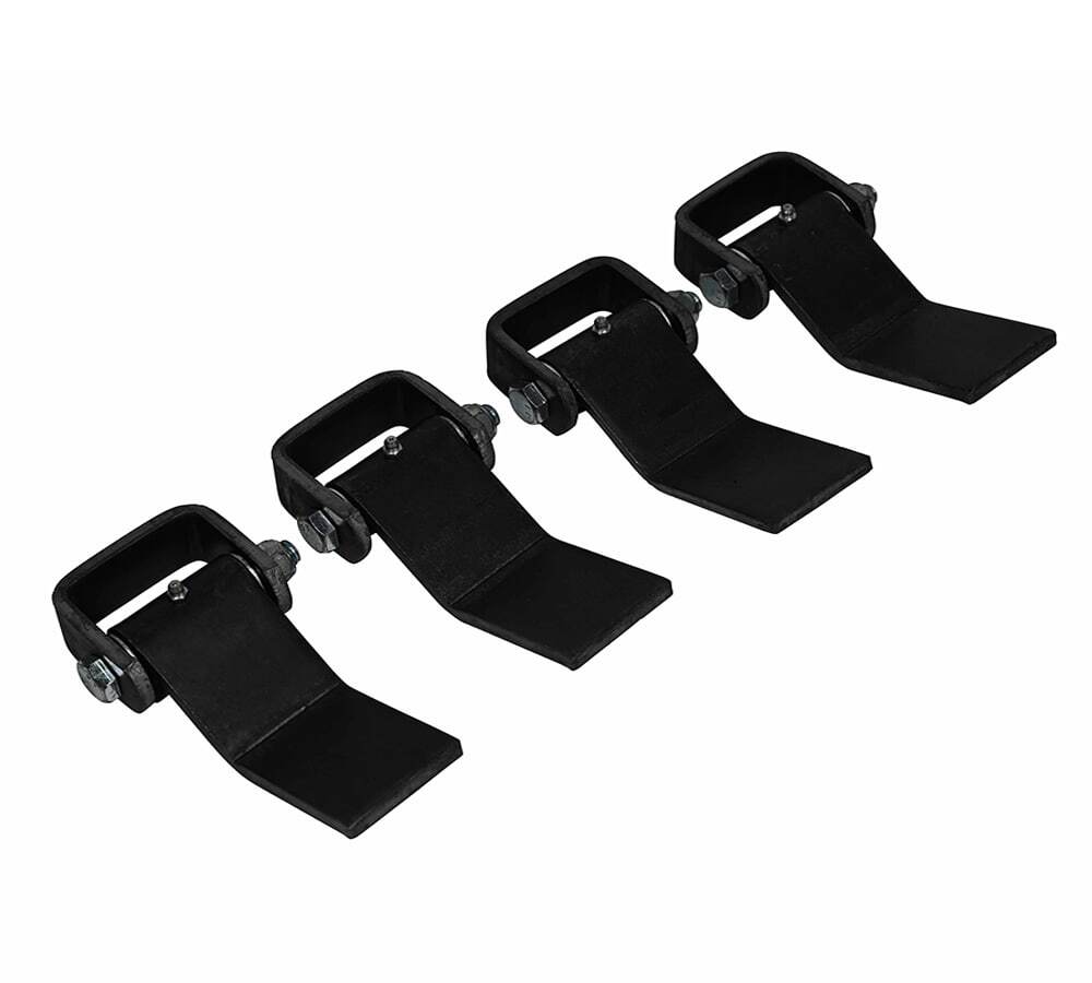 (4 Pack) Black Strap Style Long Leaf Steel Weld On Dump Trailer Door Hinge