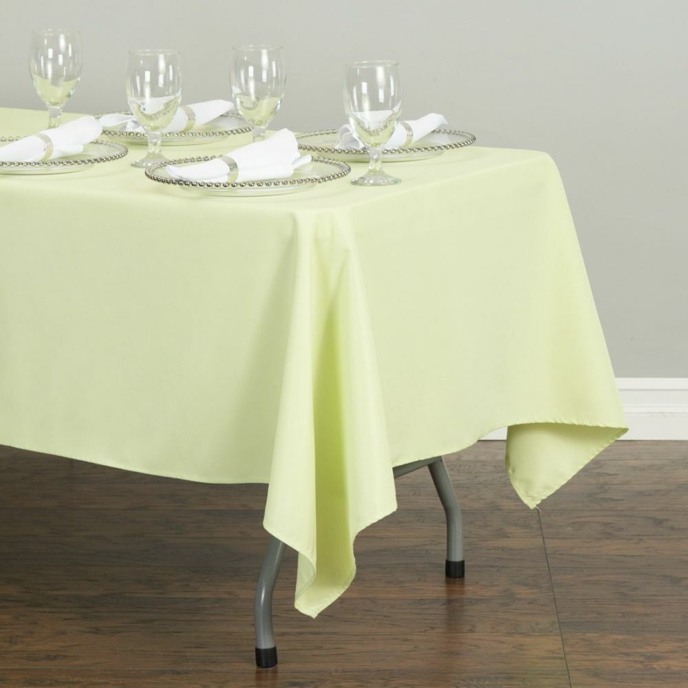 1 or 10 pcs 70 x 120 in. Rectangular Poly Tablecloth 33 colors Wedding Party
