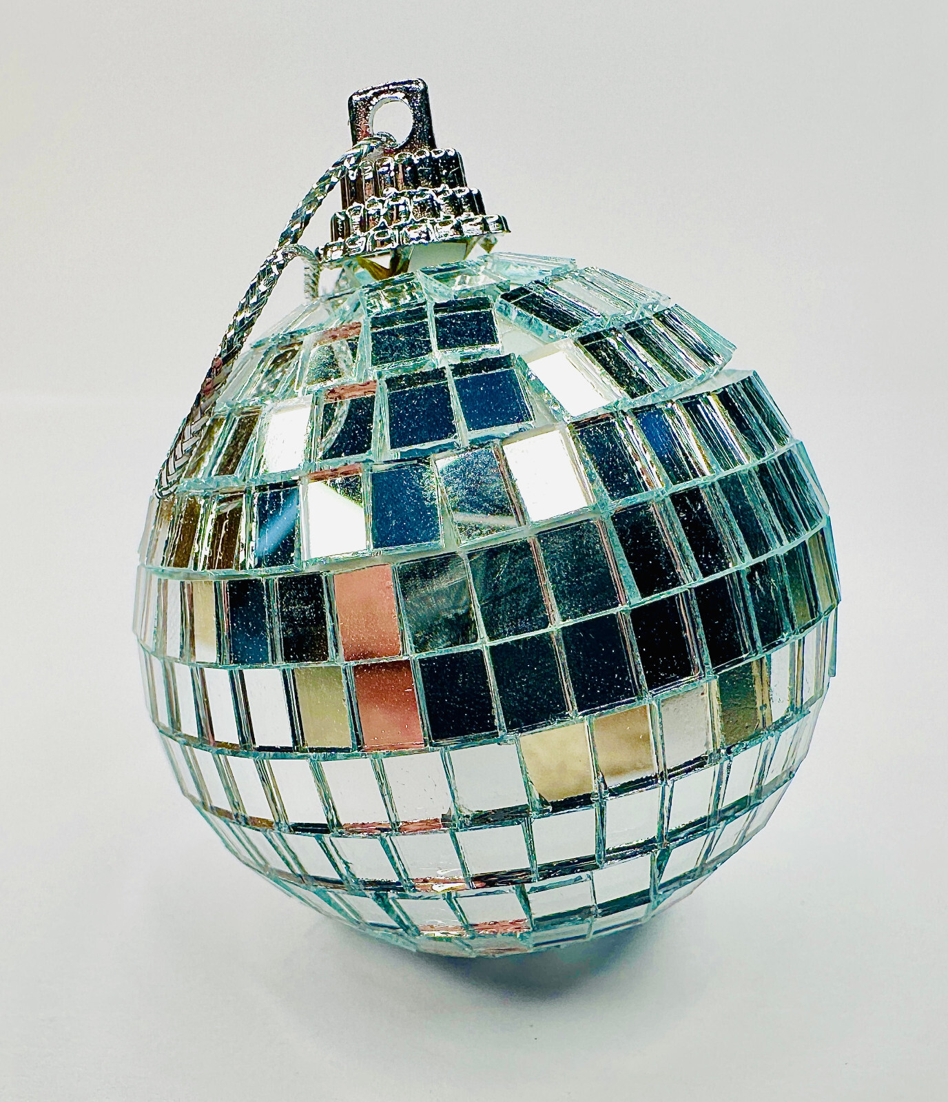 Hanging Car Mirror Disco Ball Ornament 2"