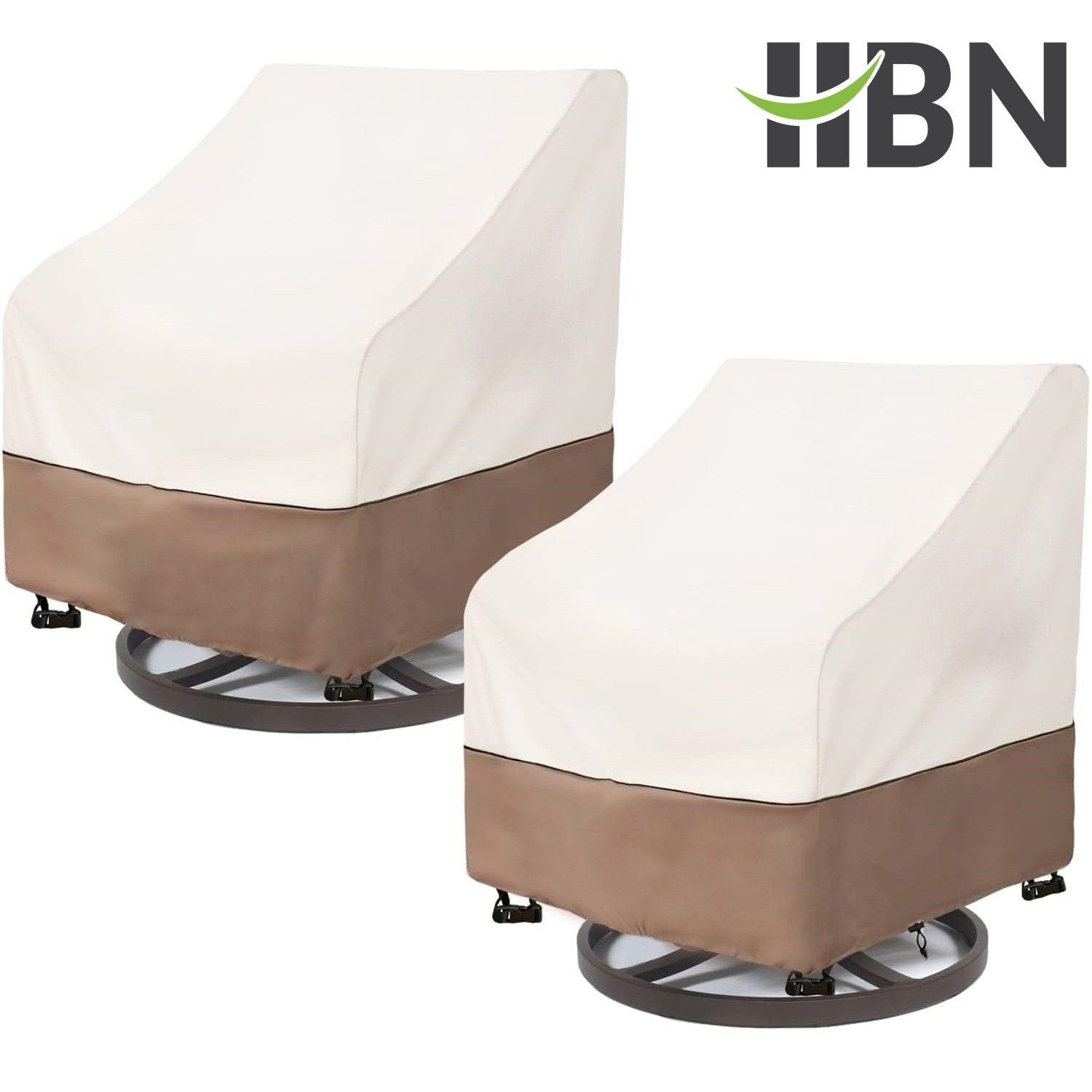 HBN 2Pcs Patio Chair Covers, Waterproof Patio Furniture Covers, 33” x 33” x 36”