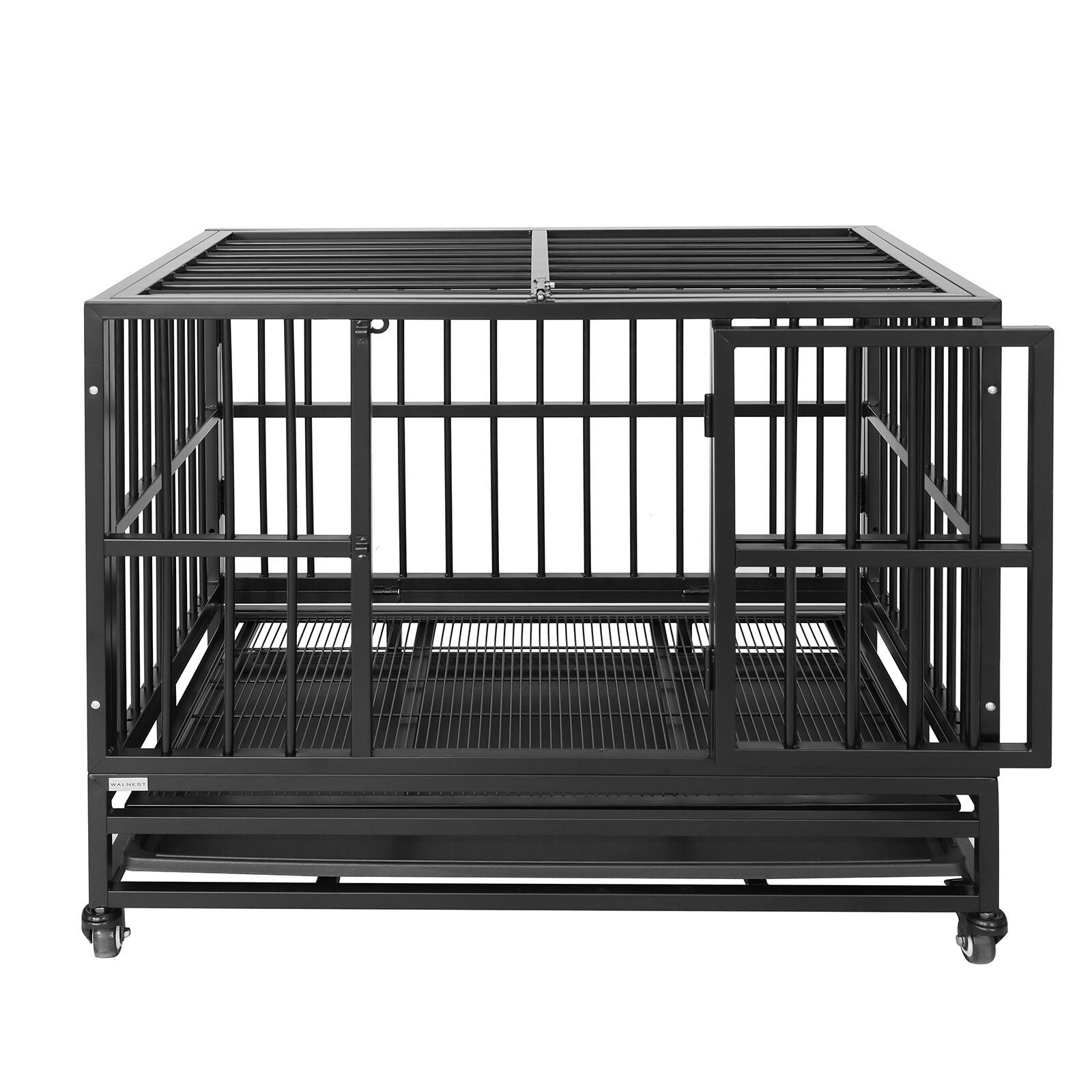 36"/43"/47" Heavy Duty Dog Cage Crate Metal Kennel Pet Playpen House w/ Tray
