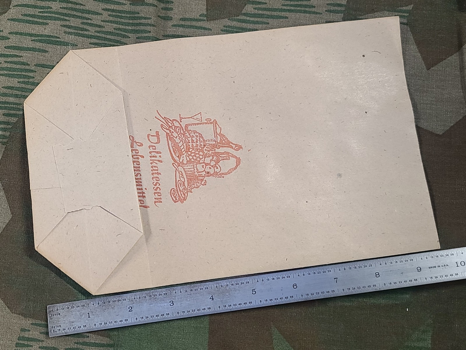 Original WWII German Material Sparen! Paper Shopping Bags 1940s Ration Homefront