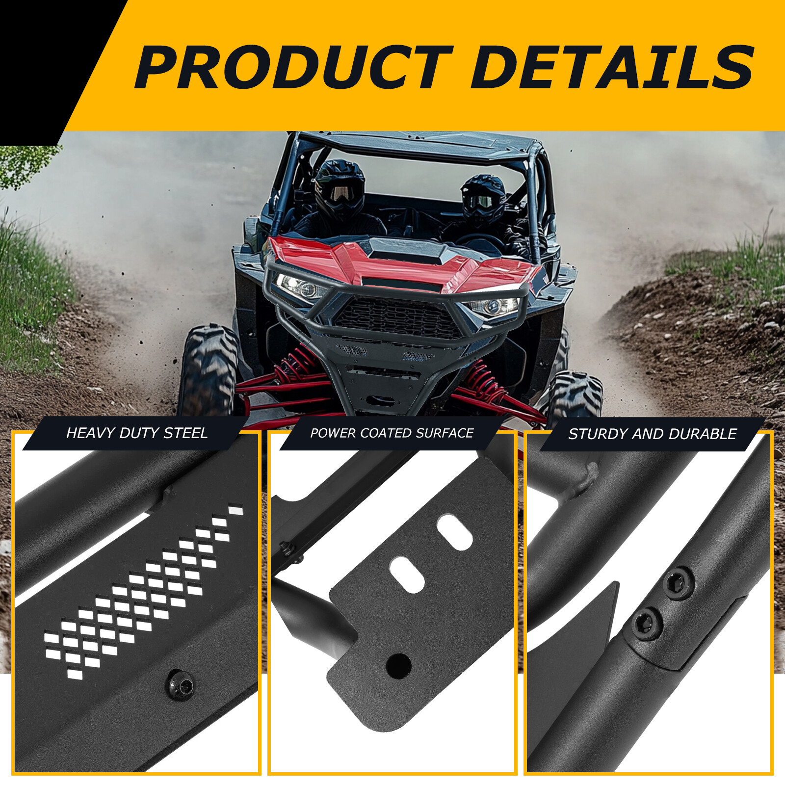 For 4WD Polaris RZR XP 1000/RZR XP 4 1000 2014-2023 Front Brush Guard Bumper