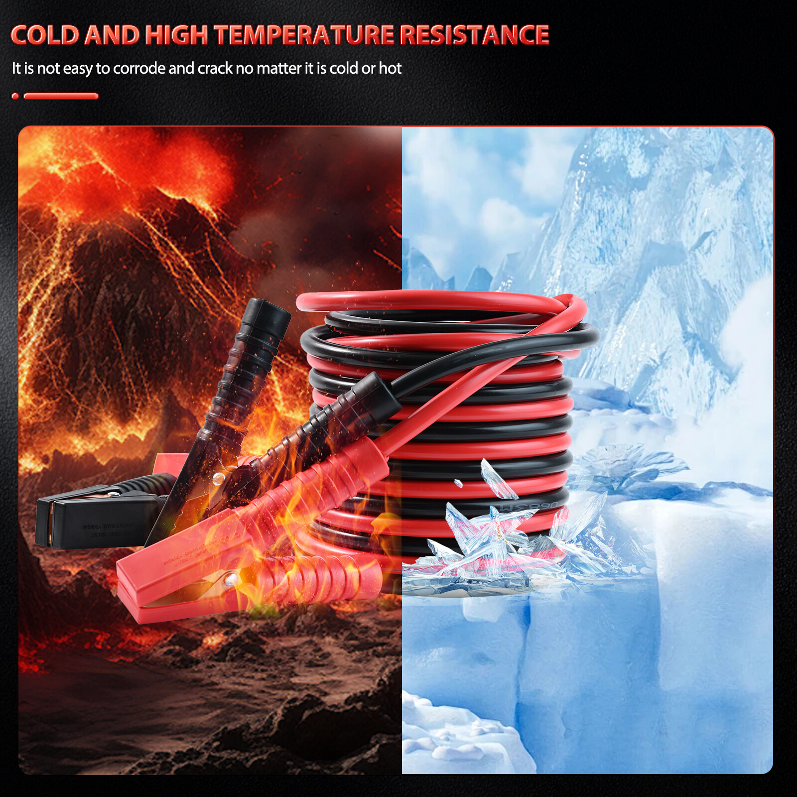 HEAVY DUTY BATTERY BOOSTER CABLE CAR EMERGENCY JUMPER 4 GAUGE 20 FT JUMP STARTER