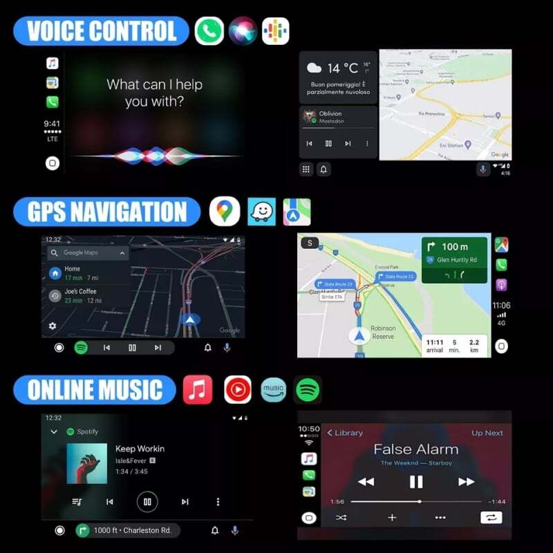 Wireless CarPlay Adapter for Apple iPhone Android USB Adapter Plug & Play