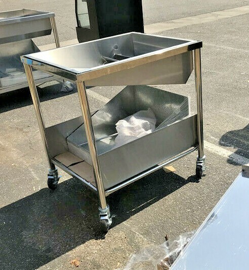 NEW Donuts Table 34" x 28" x 36" W/ Glazing Dipper Sugar Pan Bottom Basket Donut