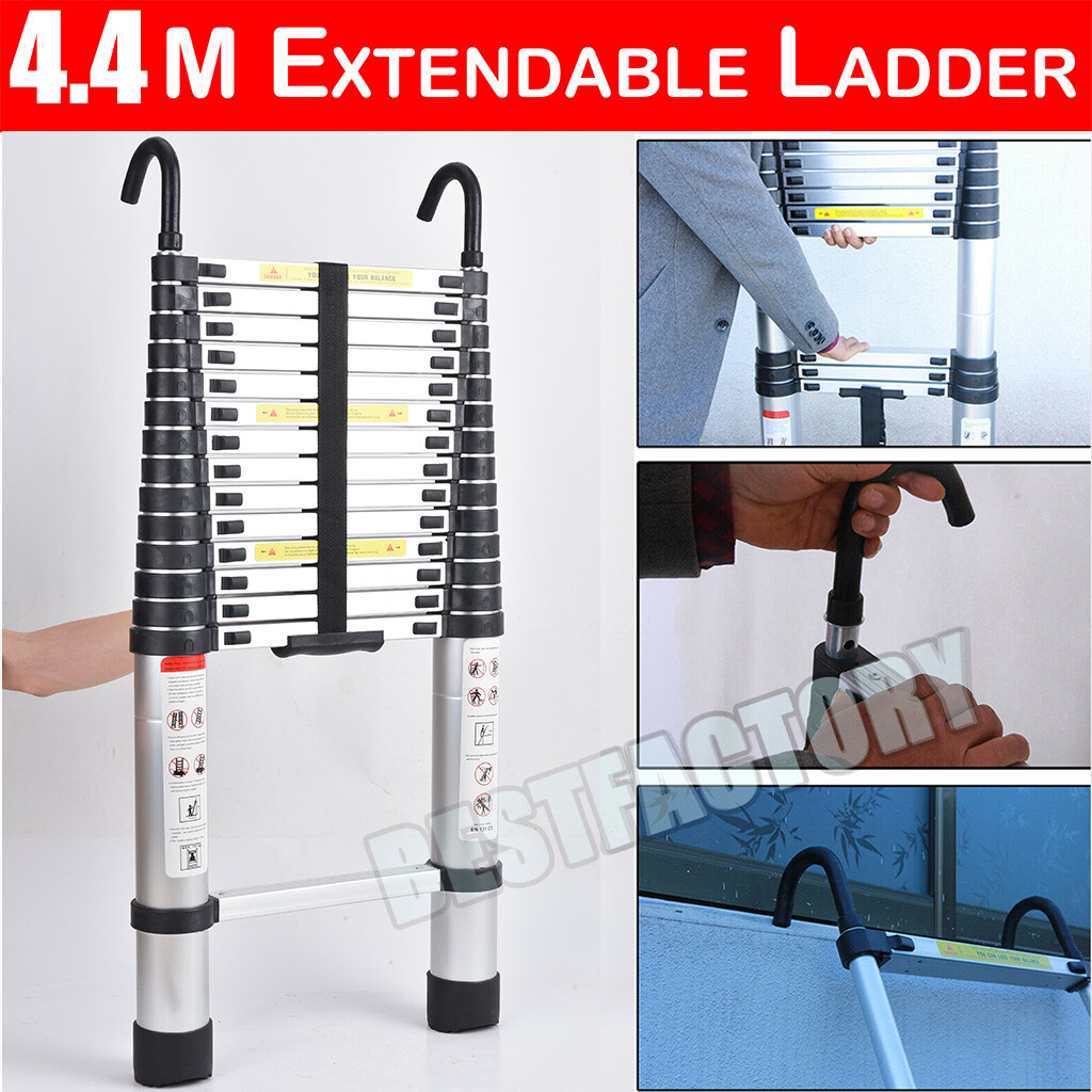 2024 Multi Purpose Aluminum Telescopic Ladder Folding Extension Step Non-Slip