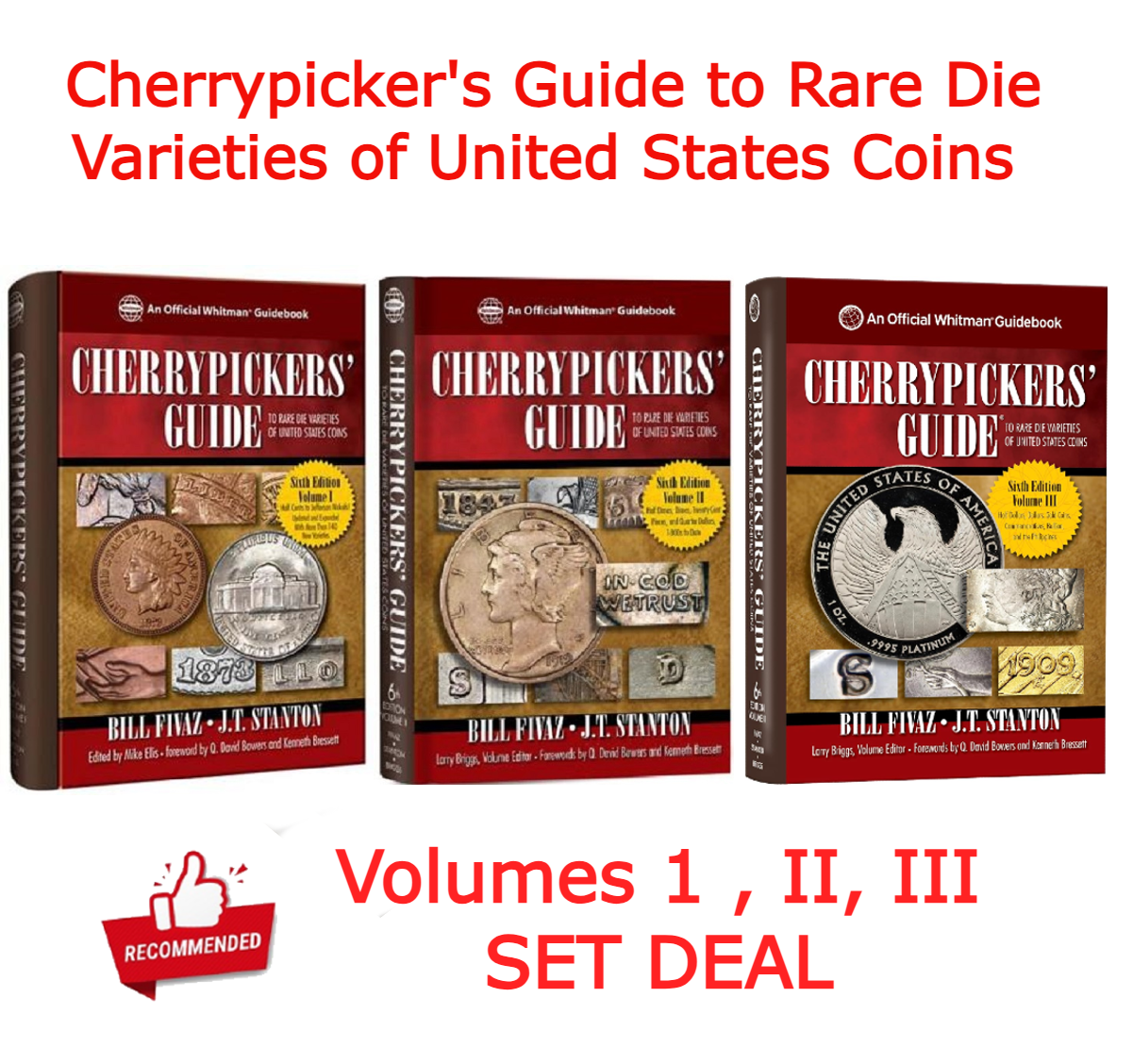 Cherrypicker's Guide To Rare Die Varieties Of United States Coins Vol. 1-3 DEAL