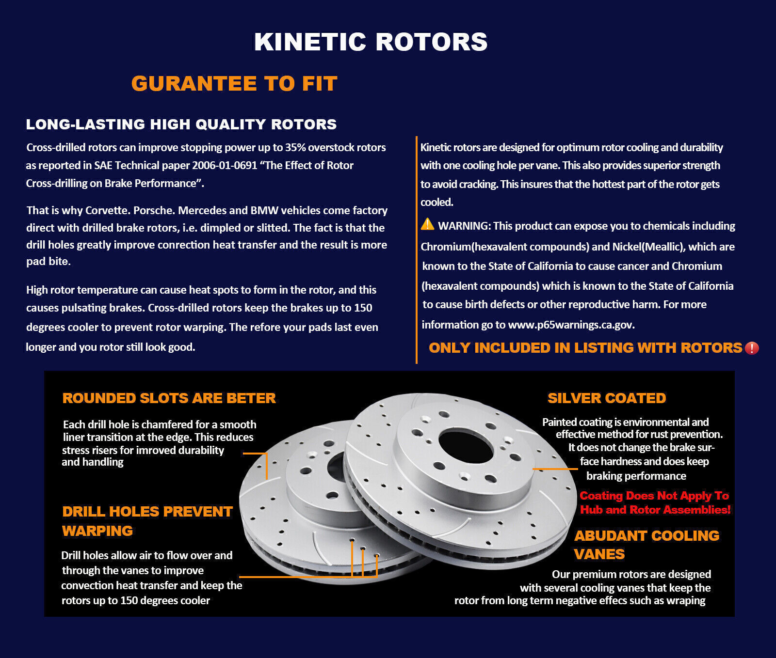 Front Rear DRILLED Rotors Brake Pads for Town Country Grand Caravan Dual Piston