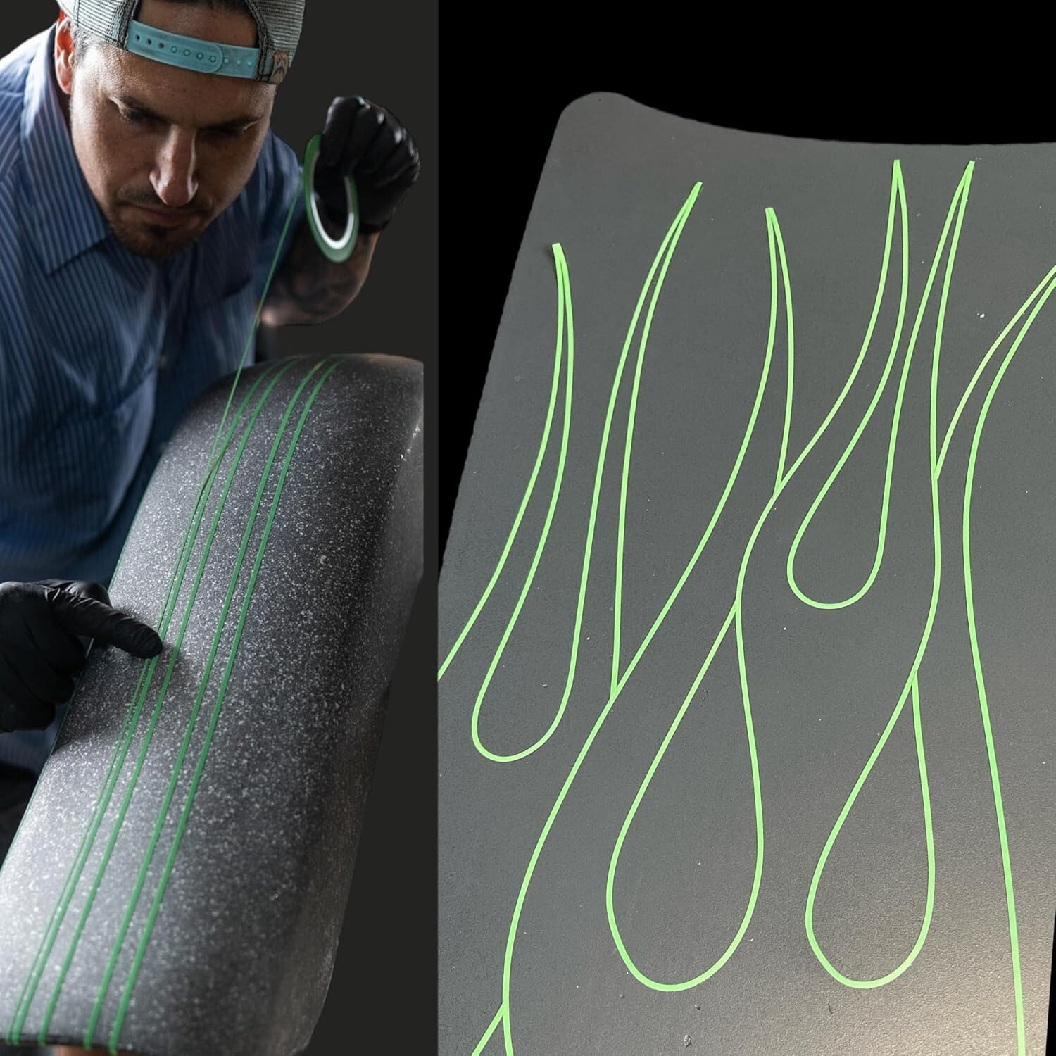 LiME LiNE Vinyl Masking Tape for Pinstriping - Combo Pack [ 1/4" 1/8" 1/16" ]