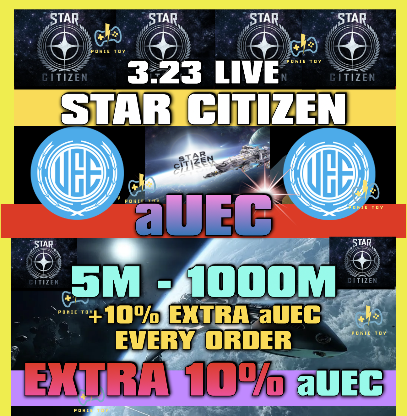 Star Citizen aUEC 🔥5-1000M🔥 Version 3.23 LIVE SC aUEC 🎁+10% Bonus ON SALE!!🎁
