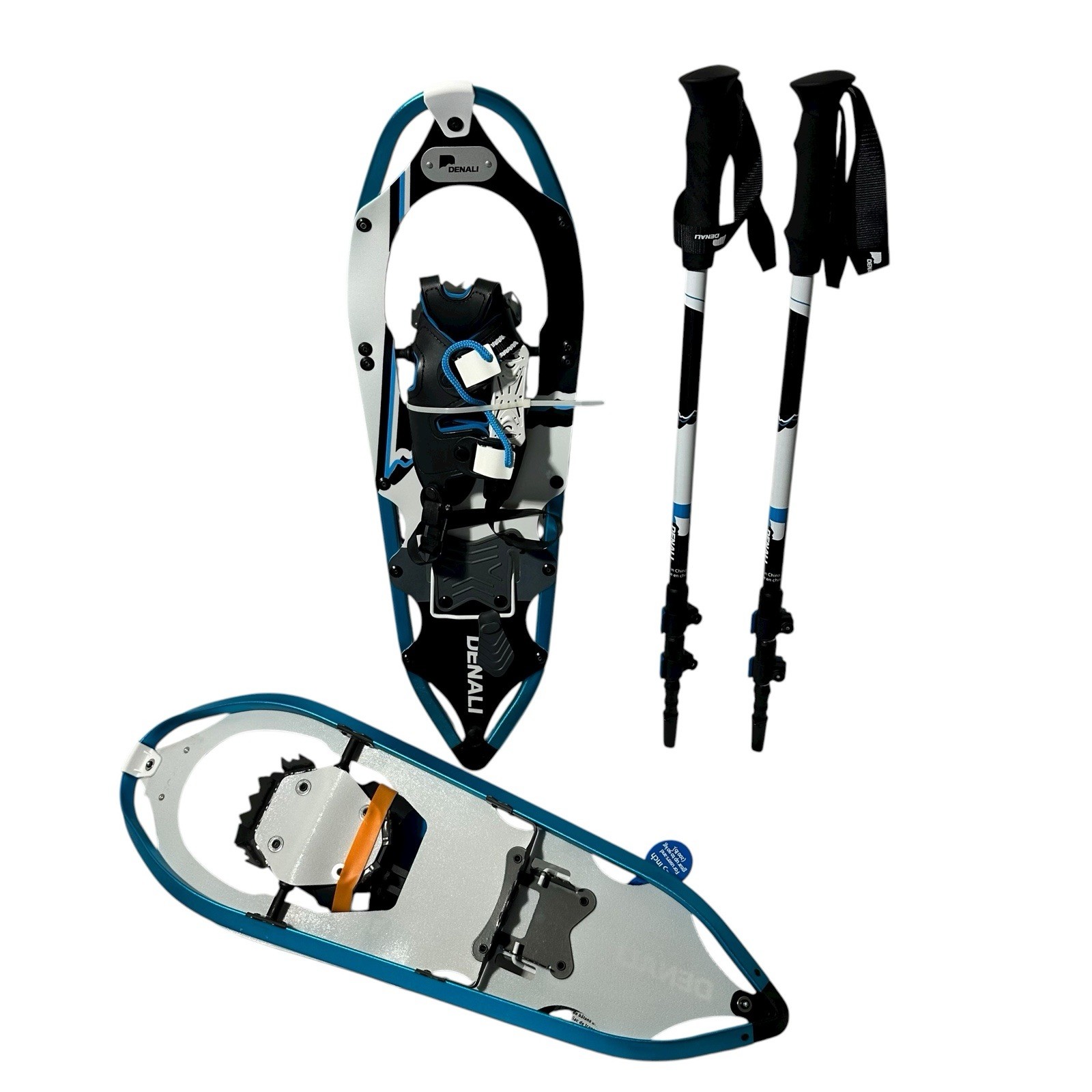 Denali Pro Snowshoes 8x25 Winter Hiking Kit w/ Poles & Carry Bag – 200 lb Rated
