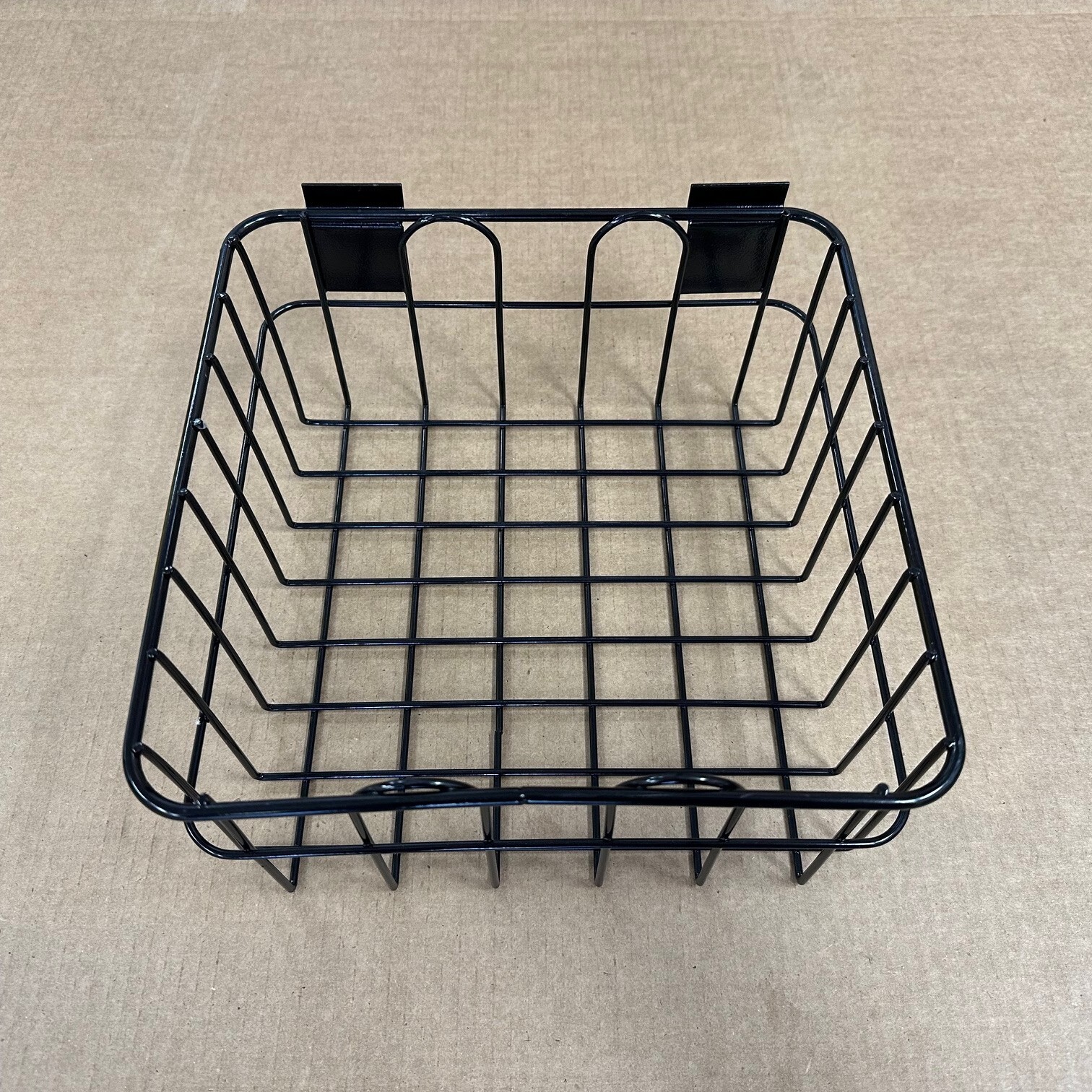 4 PACK! Assorted Heavy Duty Slatwall Baskets, Black Vinyl Coated Steel Storage