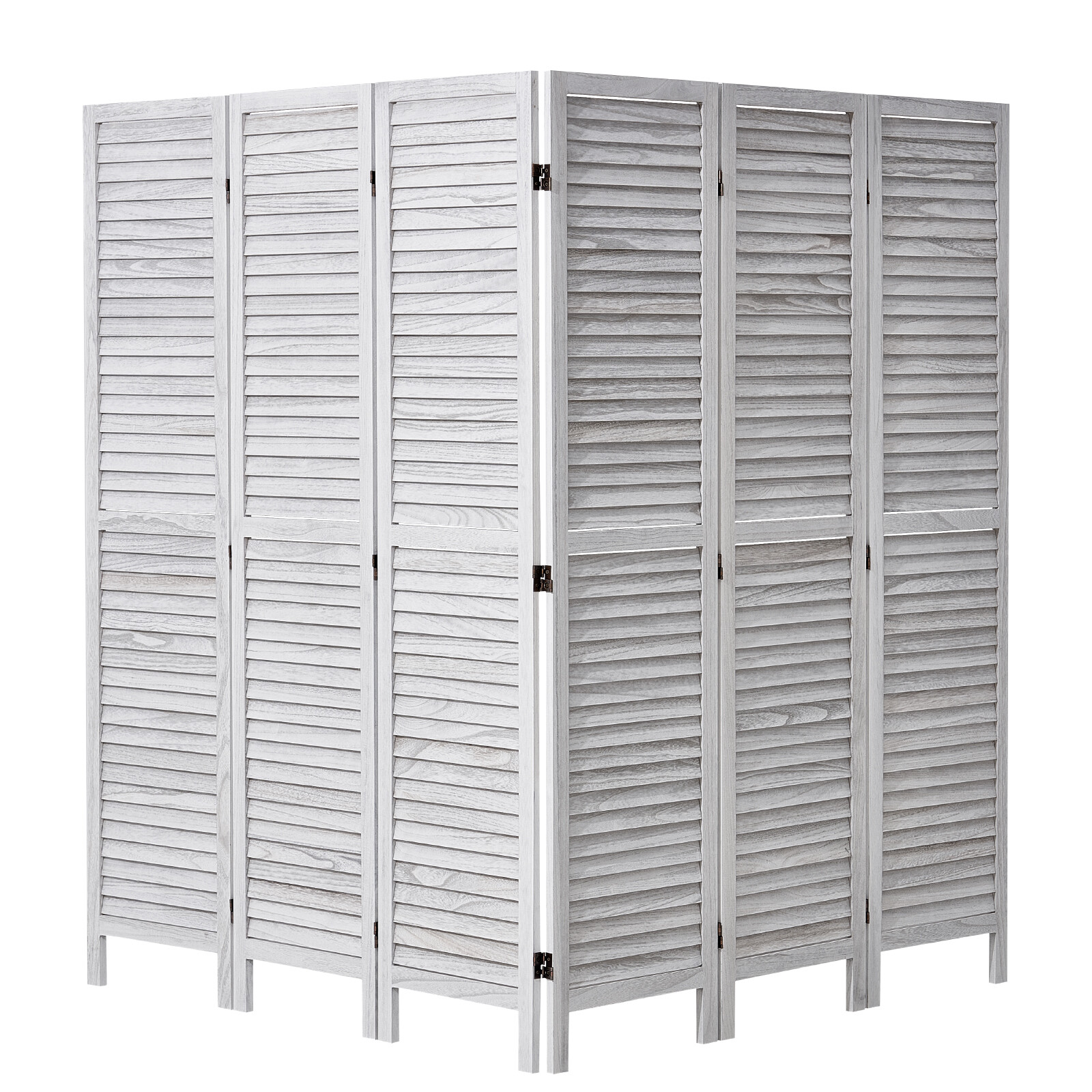 VEVOR Wood Room Divider Wooden Privacy Screen 6 Panel Room Separation Divider