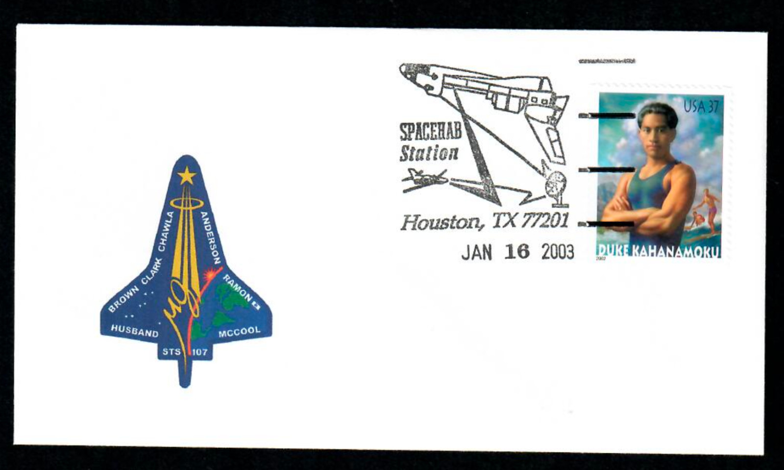 STS-107 Spacehab--Mission Control Cover