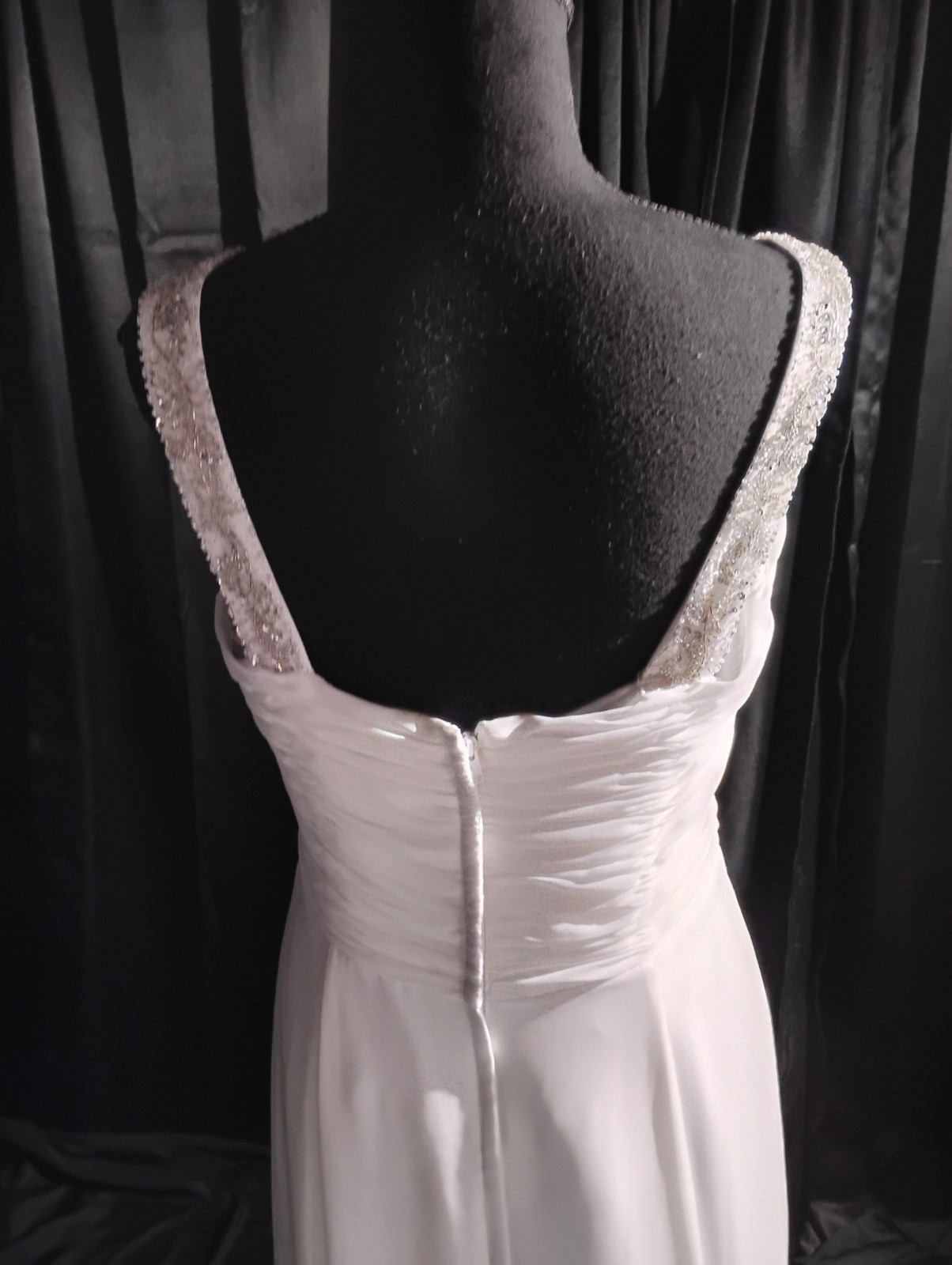 Pearl Bridal Collection Chiffon XXL Wedding Gown Small Train Dress