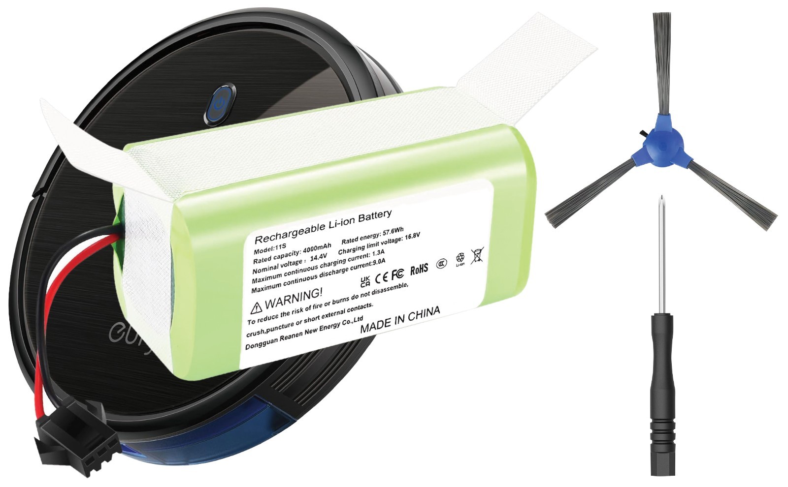 Eufy RoboVac 11S,11S Max, 12, 15T,15C,15C Max,25C,30,30C Max Battery Replacement