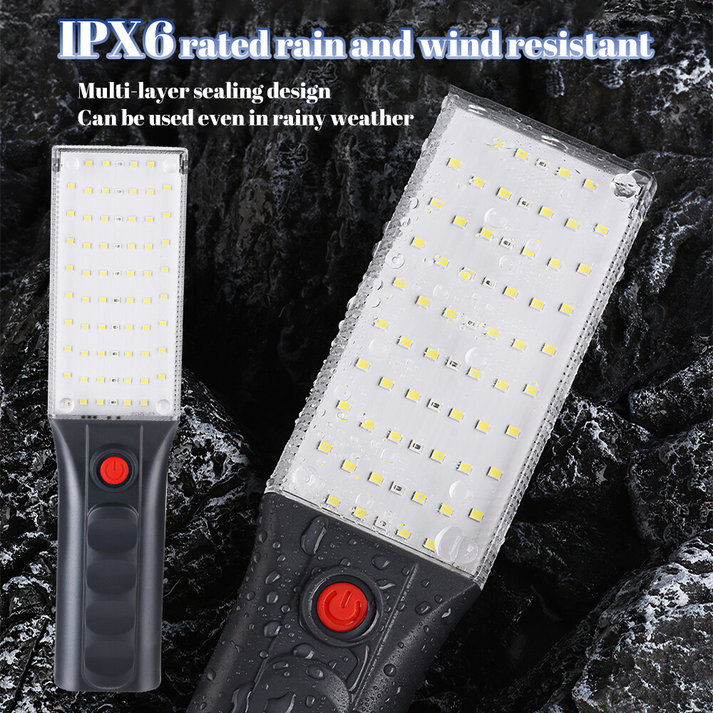 Magnetic LED Work Light Portable Flashlight with Hanging Hook USB Rechargeable