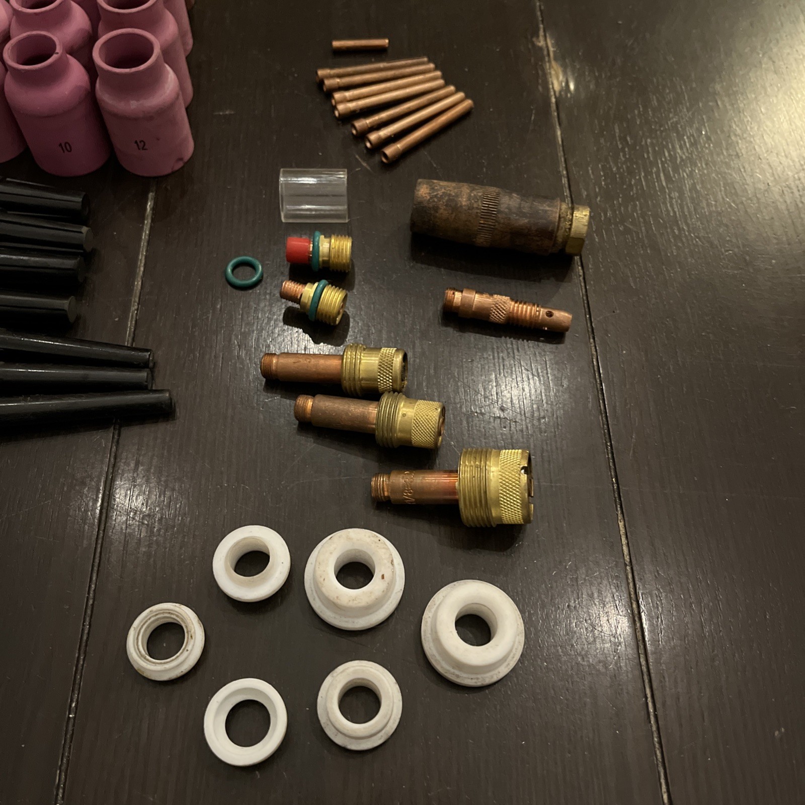 Weldtec WT-17V Torch Body Flex Valve Gas + Ceramic Nozzle Tips Cups Collet Kit