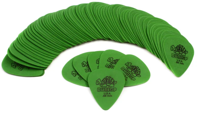 Dunlop 418R088 Tortex Standard Guitar Picks .88mm Green 72-pack