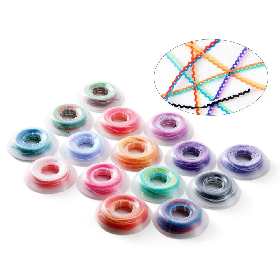 Dental Orthodontic Elastic Rubber Power Chain Braces Bands color combination