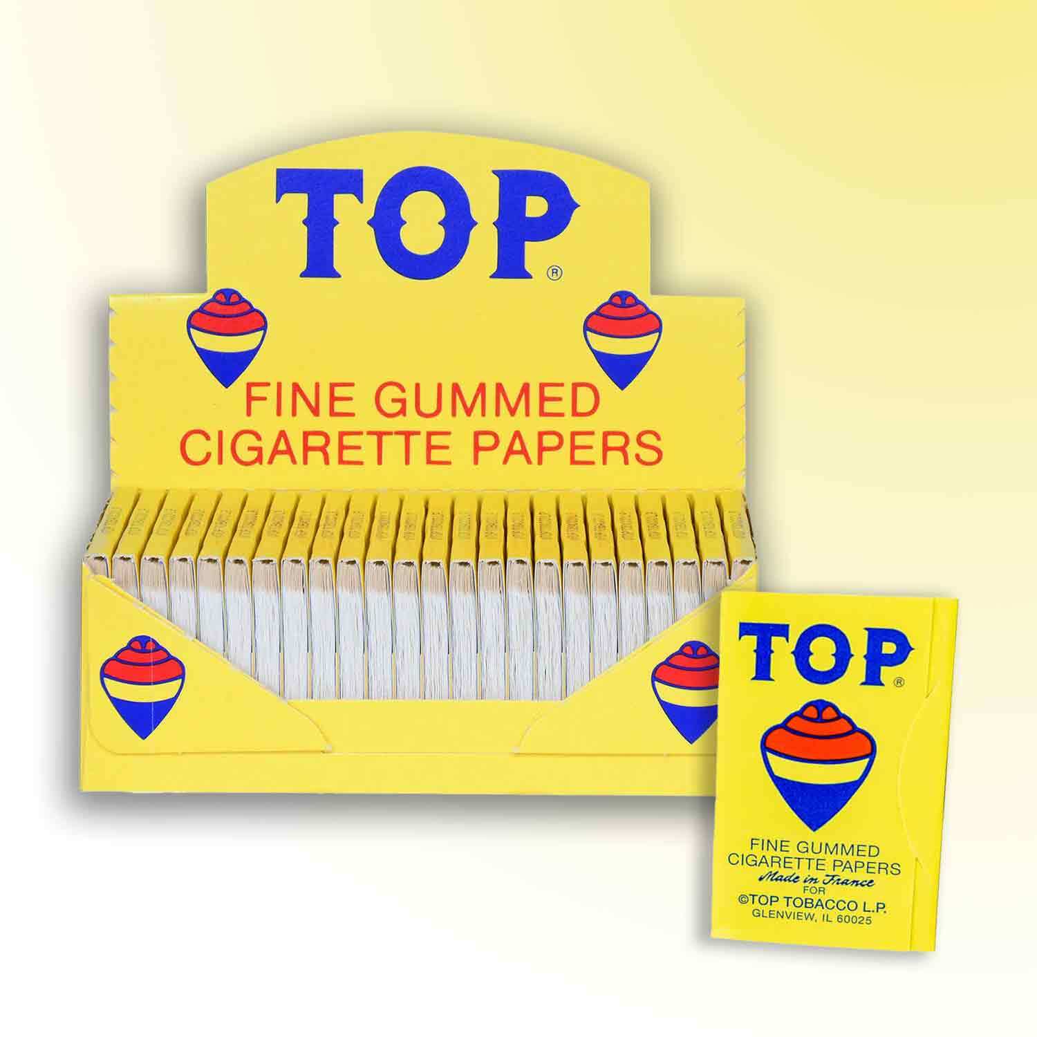 Top Rolling Papers Fine Gummed Cigarette Papers (Full Display Box - 24 Booklets)