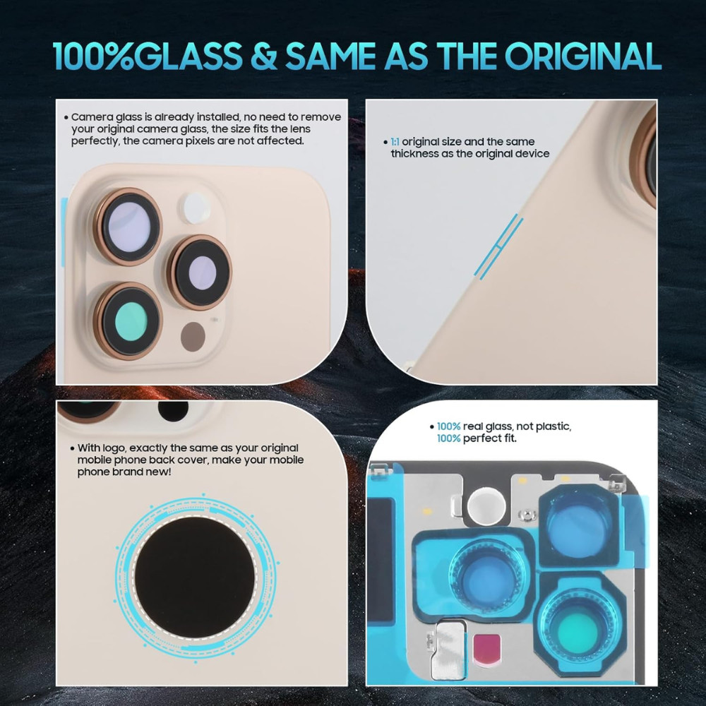 Replacement Rear Back Glass Big Hole For iPhone 17 16 15 14 13 12 11 XS XR X Lot