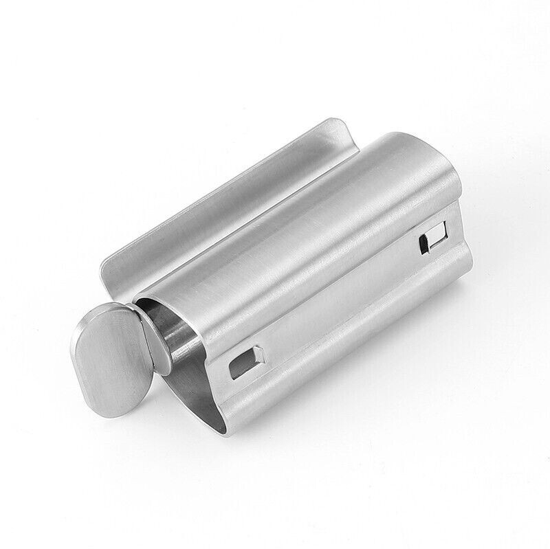 Toothpaste Tube Squeezer Stainless Steel Rolling Tube Dispenser Holder
