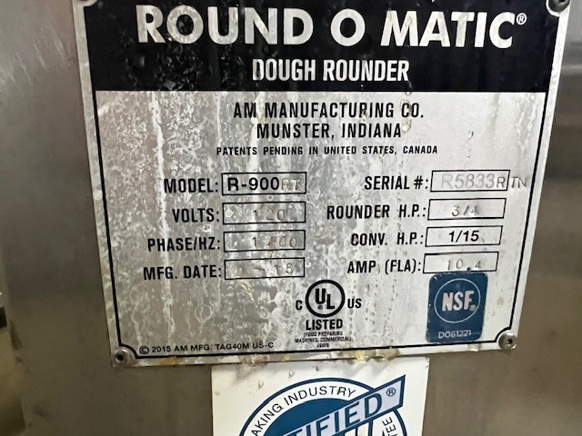 AM Manufacturing Round-O-Matic Dough Rounder - R900